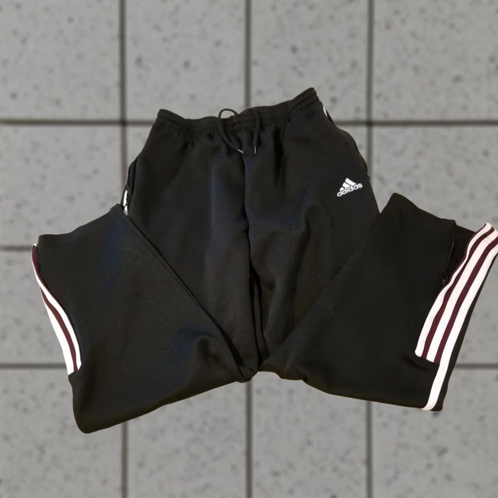 Adidas Mens adidas Pants M Medium Black Athletic Gym Workout Jogger Size US 31 - 1 Thumbnail