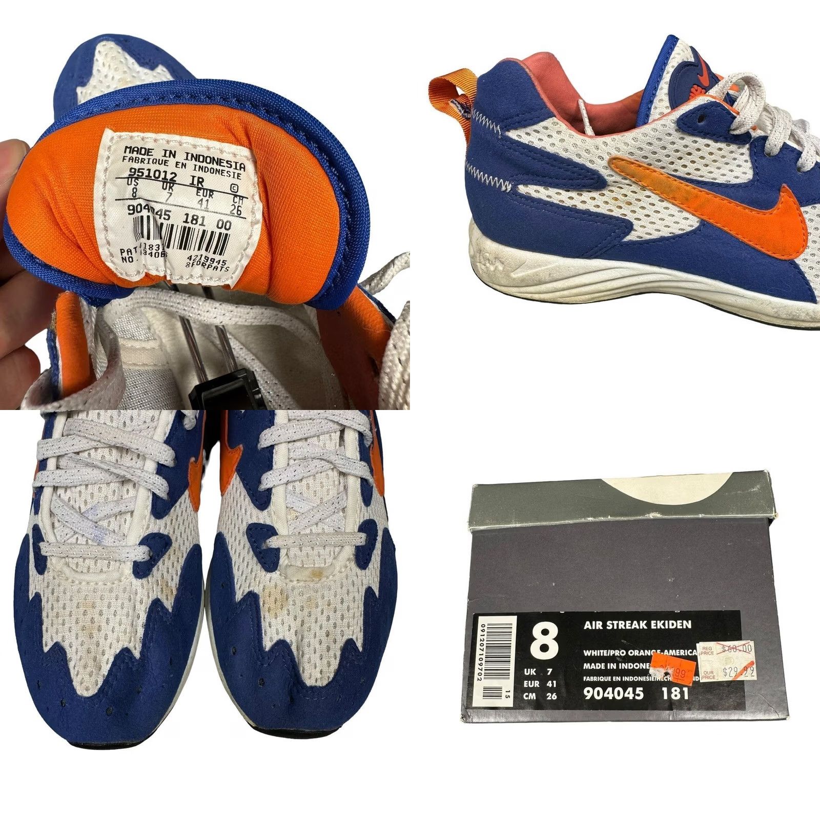 Nike VINTAGE Nike Air Streak Ekiden Women 90s Sneaker Nike Air Streak Women 8 Blue Mens Womens Boys Girls Size US 8 / IT 38 - 8 Thumbnail