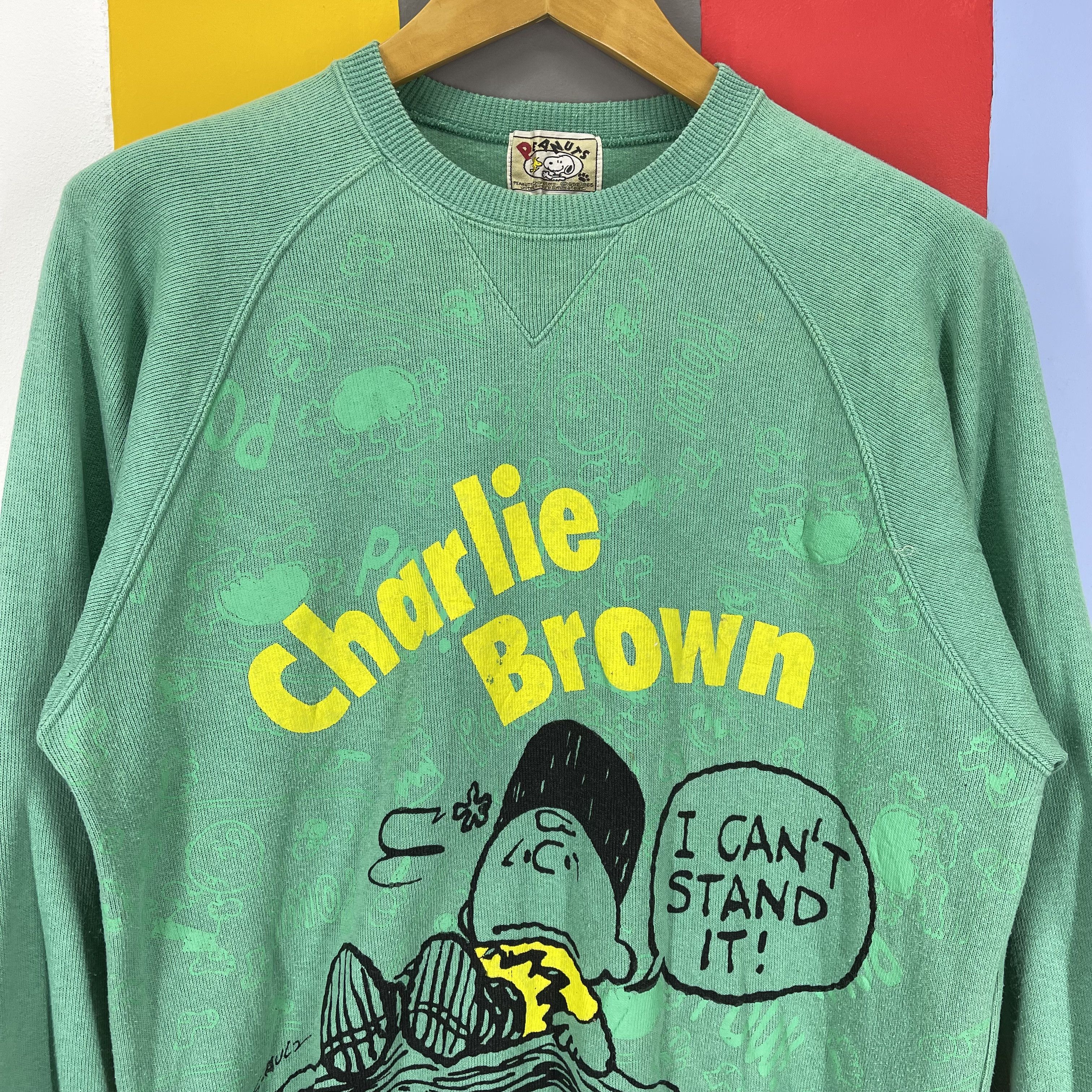 Peanuts Vintage CHARLIE BROWN Crew Neck Sweatshirt #1422/AX Size US M / EU 48-50 / 2 - 2 Thumbnail