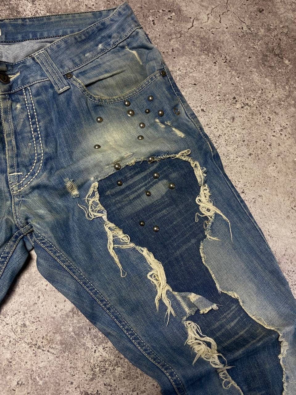 Absolut Joy × Vintage Absolut Joy Einstein Denim Jeans Junya Watanabe Style Pants Size US 34 / EU 50 - 4 Thumbnail