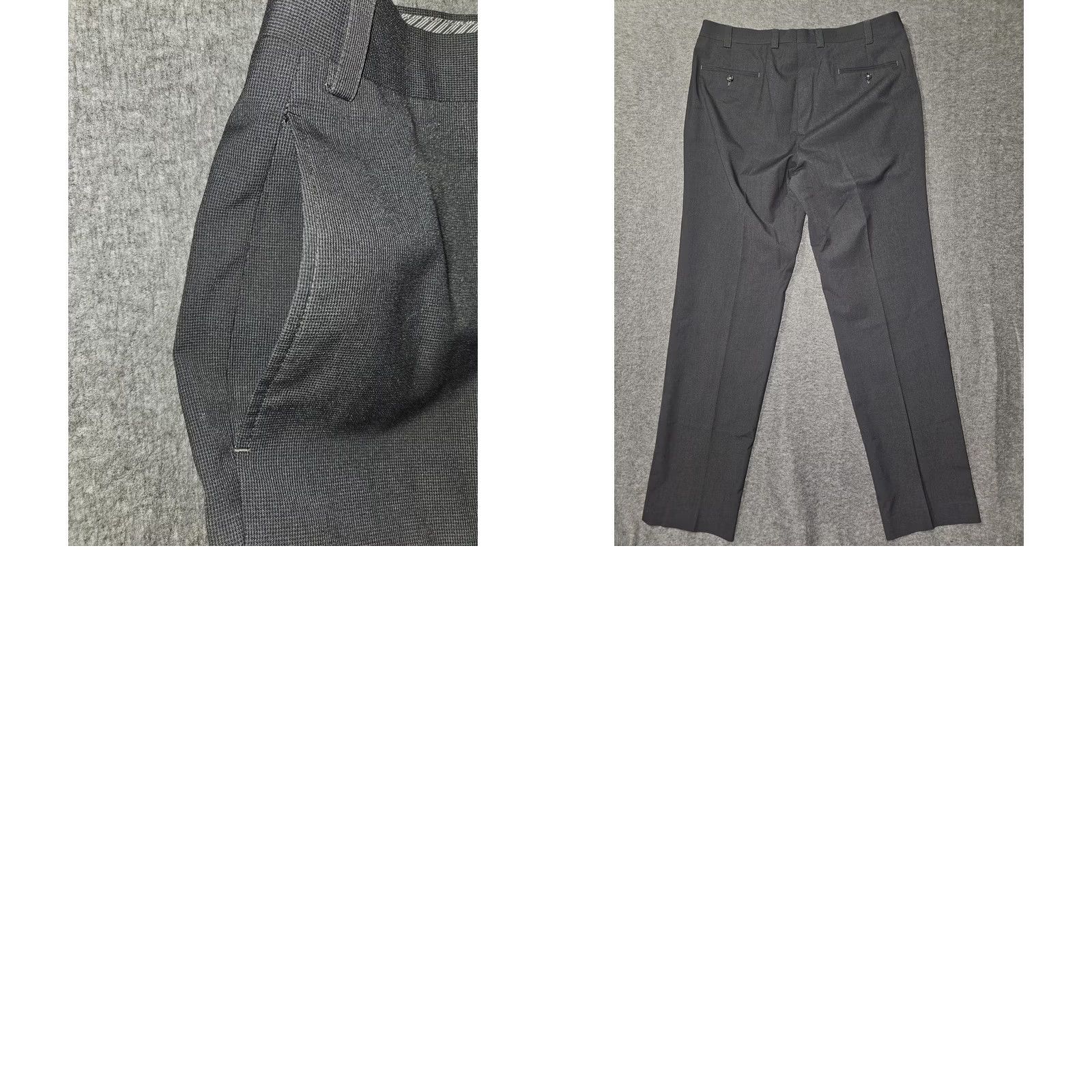 Ralph Lauren VINTAGE is not applicable; Lauren Ralph Lauren Dress Pants Mens 36x33 Gray Flat Front Suit Pants Size 36R - 8 Thumbnail