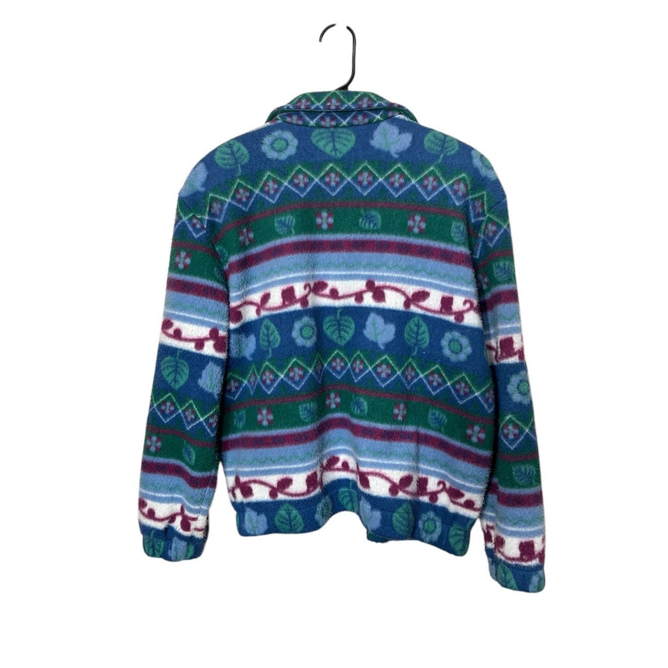 Other Vintage Teddi 90s Plant Print Zip Up Fleece Jacket Size Large Petite Size L / US 10 / IT 46 - 11 Thumbnail