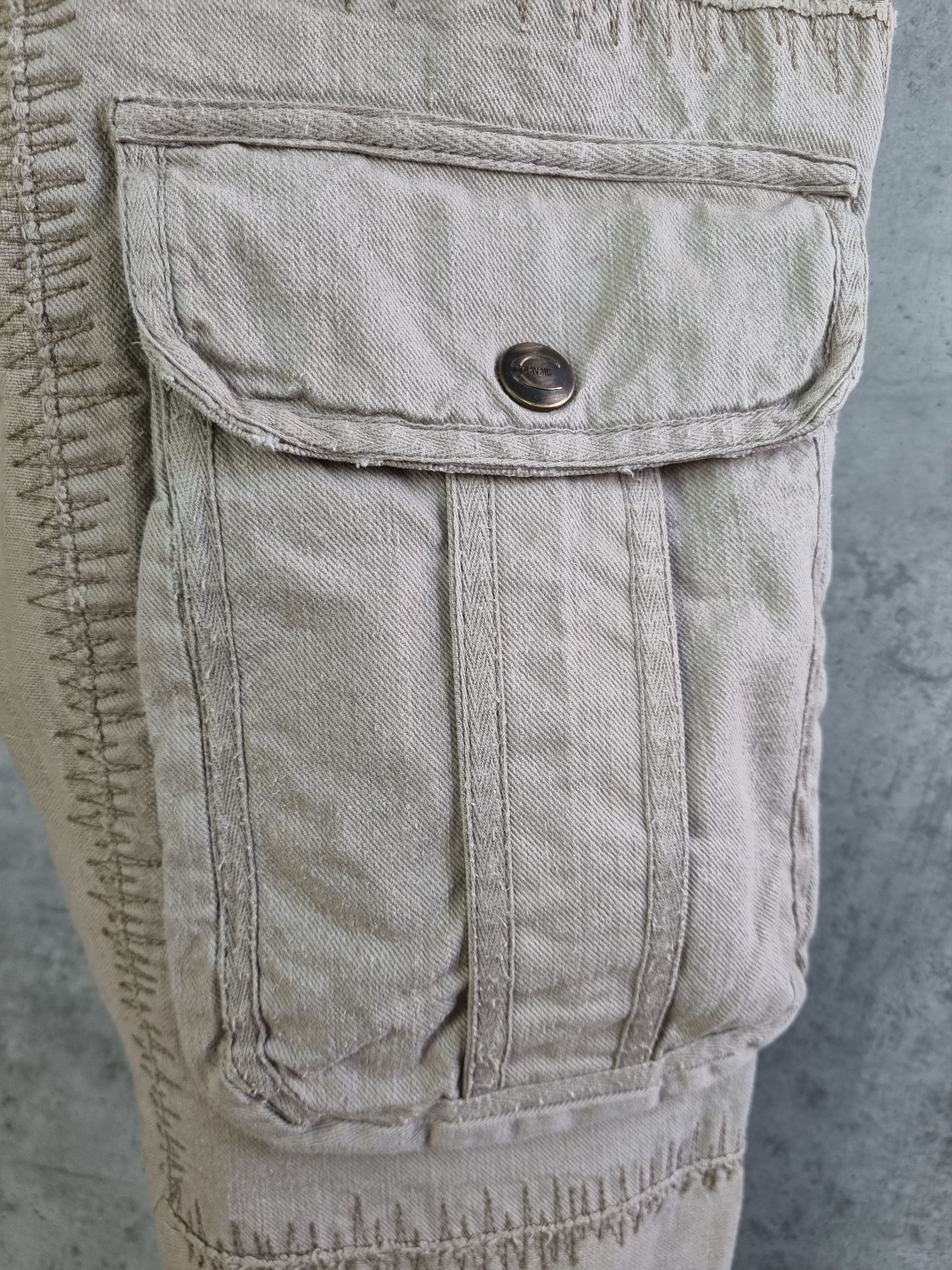 Just Cavalli 2006 Just Cavalli Cargo Gun Pocket Utility Linen Pant Size US 30 / EU 46 - 15 Thumbnail