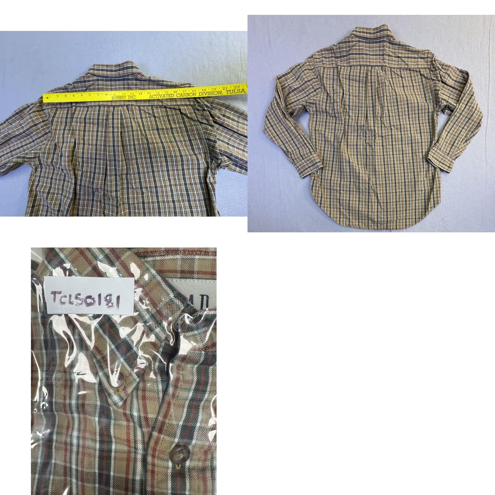 Gap Gap Shirt Mens Small Beige Plaid Long Sleeve Button Front Pockets Casual Size US S / EU 44-46 / 1 - 9 Thumbnail