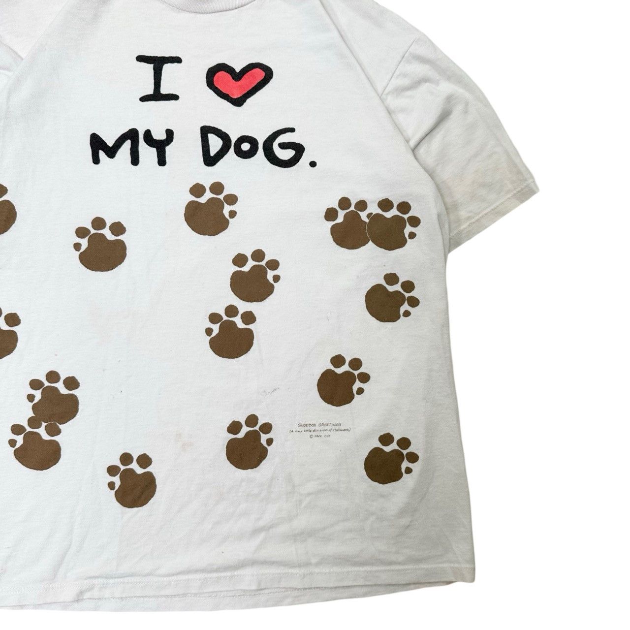 Vintage Vintage 90s Made in USA I Love My Dog Graphic T Shirt Size US L / EU 52-54 / 3 - 3 Thumbnail