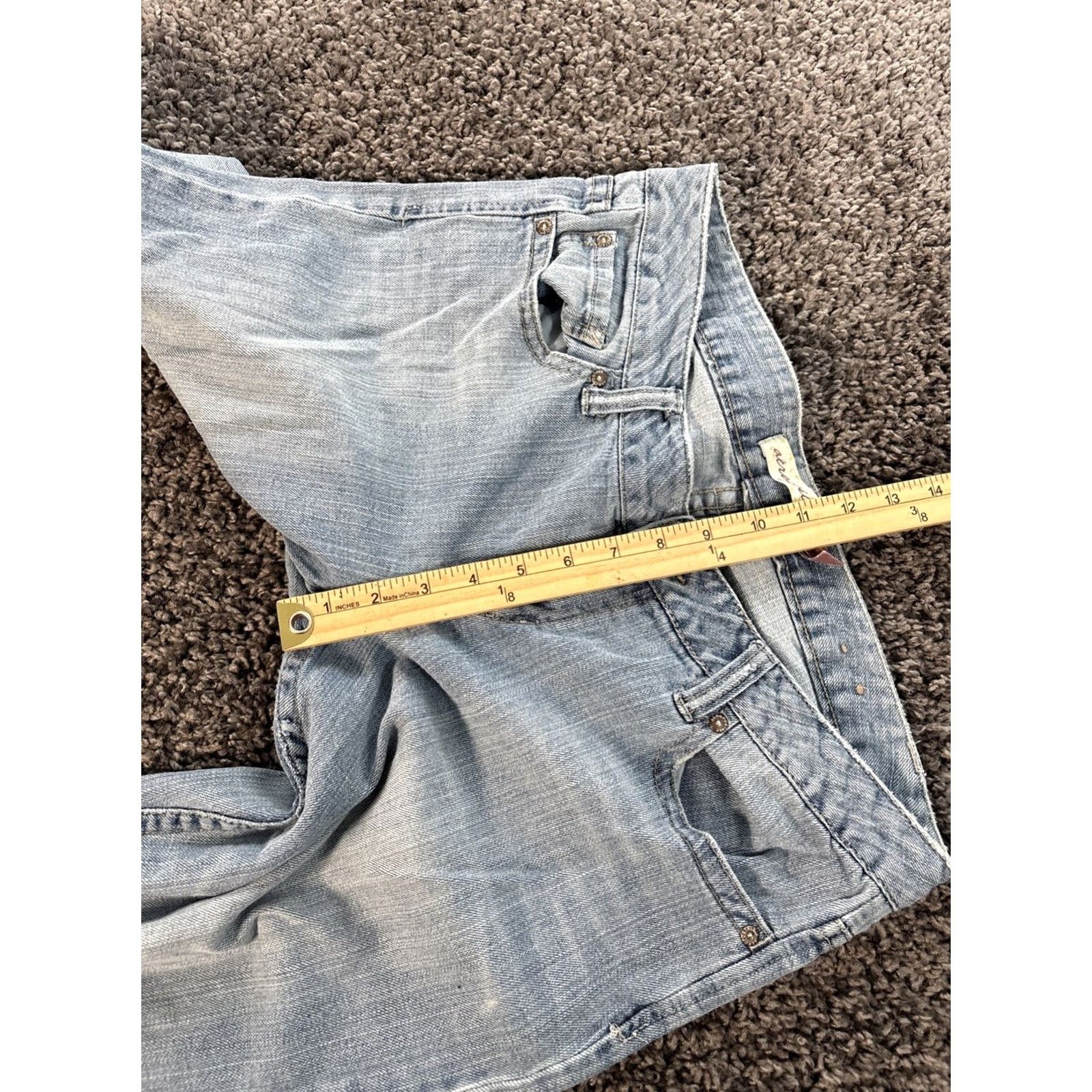 Vintage VINTAGE Aéropostale Jeans Womens 14 Tall Skinny Light Wash 34x33 Blue Flare Hailey 90s Womens Size 36" / US 14 / IT 50 - 5 Thumbnail