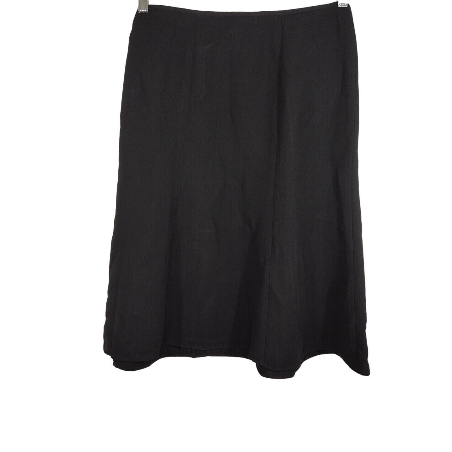 George Vtg George Mark Eisen Black Flare Aline Midi Skirt Size 8 Size 30" / US 8 / IT 44 - 3 Thumbnail