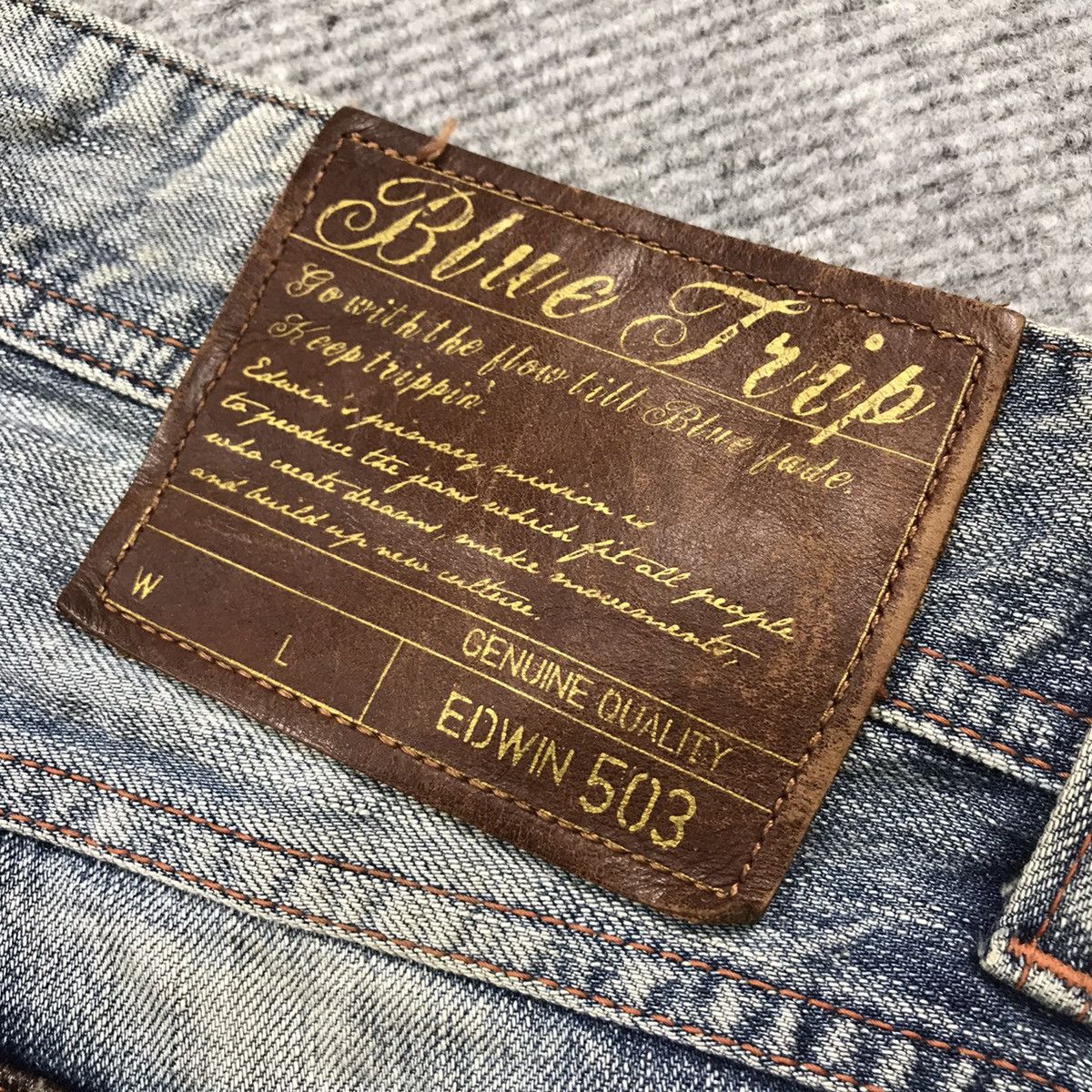Edwin × Japanese Brand EDWIN JAPANESE BAGGY ACID WASH JEANS PANTS Size US 32 / EU 48 - 15 Thumbnail