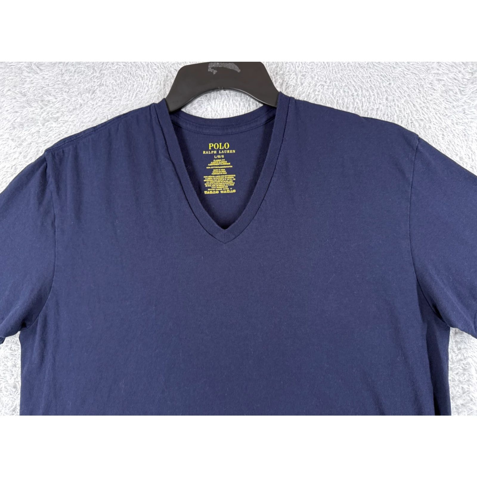 Ralph Lauren Ralph Lauren Shirt Men’s Large Blue Short Sleeve V-Neck Cotton Jersey Logo Classic Size US L / EU 52-54 / 3 - 4 Thumbnail