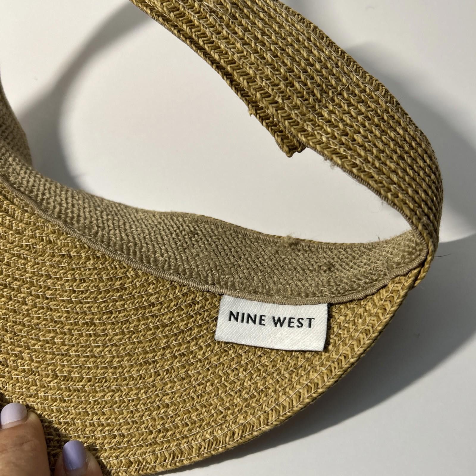 Nine West NINE WEST Straw Bucket Sun Hat Natural Tan Woven Braided Size ONE SIZE - 5 Thumbnail