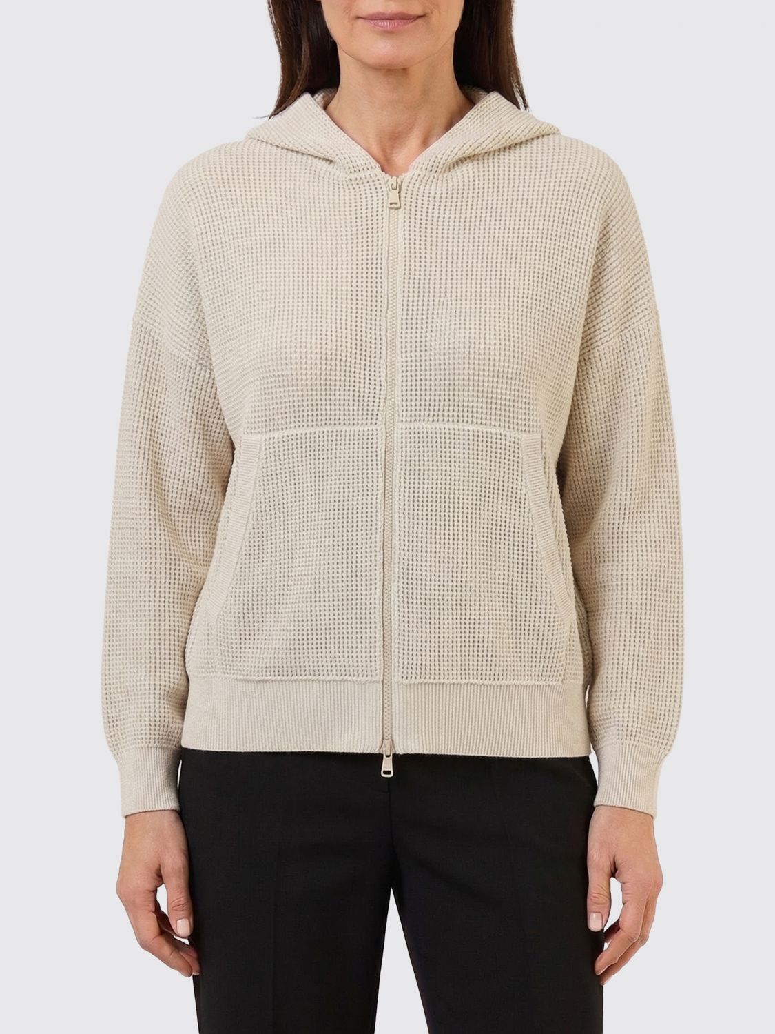 Brunello Cucinelli Brunello Cucinelli Sweatshirt Woman Beige Size M / US 6-8 / IT 42-44 - 1 Thumbnail