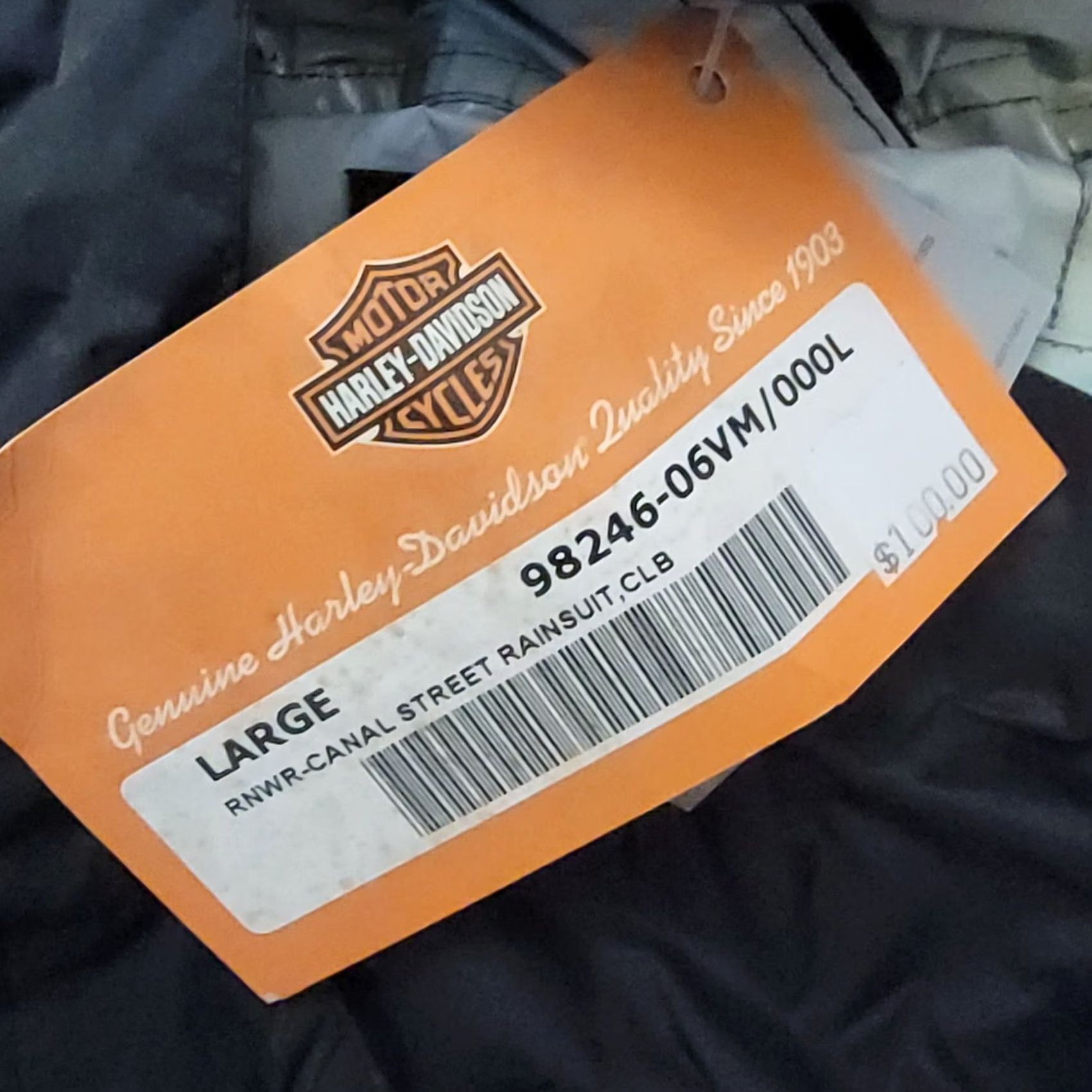 Harley Davidson VINTAGE Harley-Davidson Nylon Black Orange Motorcycle Windbreaker Jacket Sz LRG Mens Jacket Windbreaker 90s Pockets Size US L / EU 52-54 / 3 - 3 Thumbnail