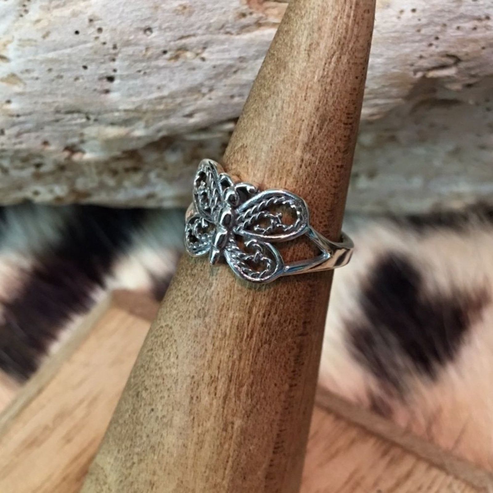 The Unbranded Brand Butterfly Sterling Silver Toe Ring Midi Ring Size ONE SIZE - 2 Thumbnail