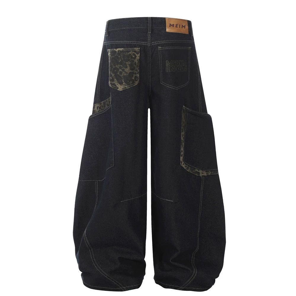 Vintage Men's leopard print patchwork pocket scimitar jeans y2k Size US 32 / EU 48 - 1 Thumbnail