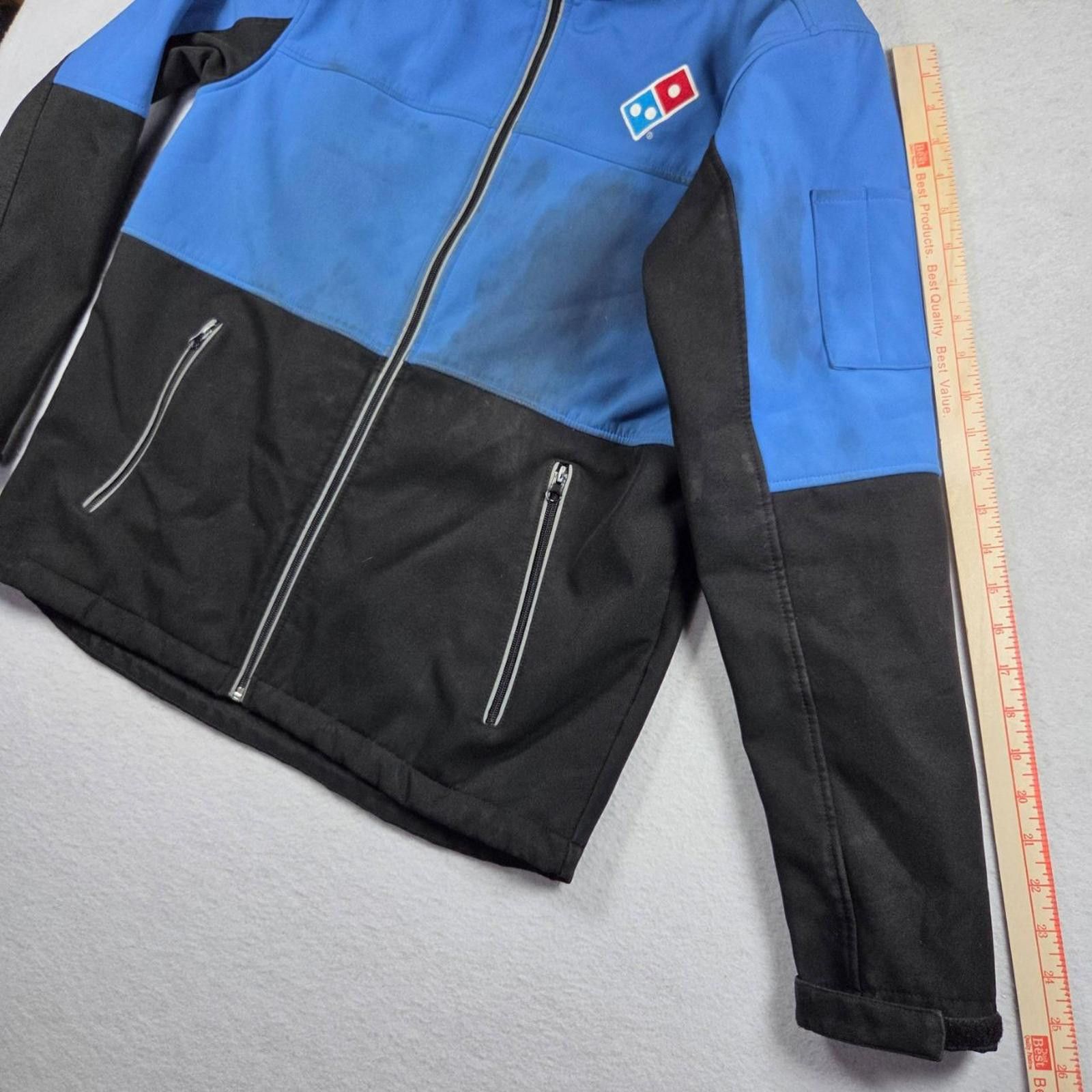 Other Domino's Pizza Rain Jacket Medium Blue Black Softshell Size ONE SIZE - 11 Thumbnail