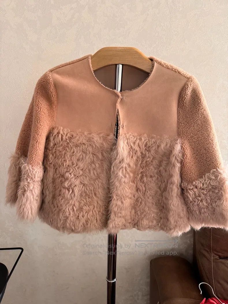 Valentino Valentino A short coat with nude pink fur Size S / US 4 / IT 40 - 1 Thumbnail