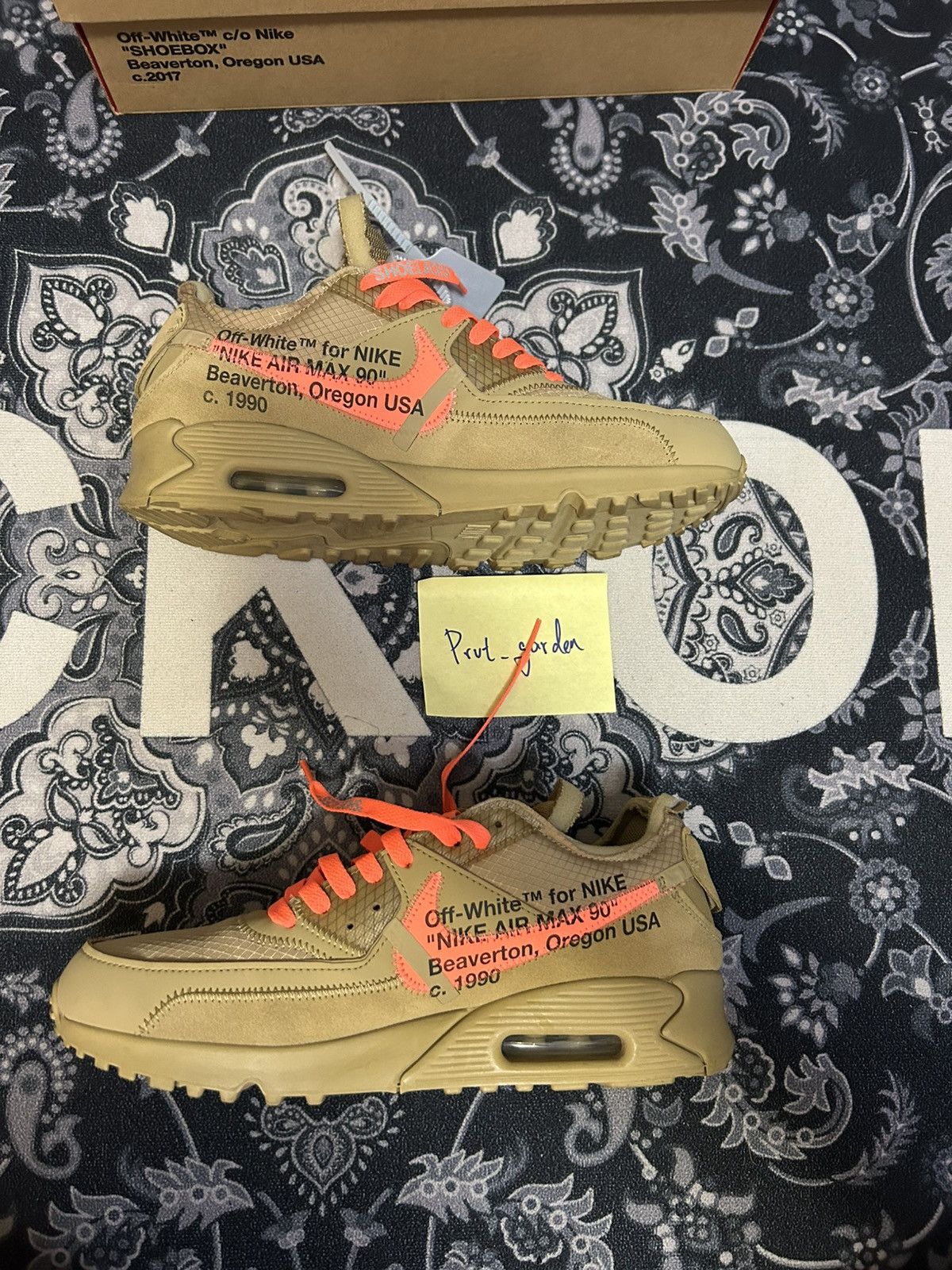 Nike × Off-White Off-White Air Max 90 Desert Size US 10 / EU 43 - 3 Thumbnail