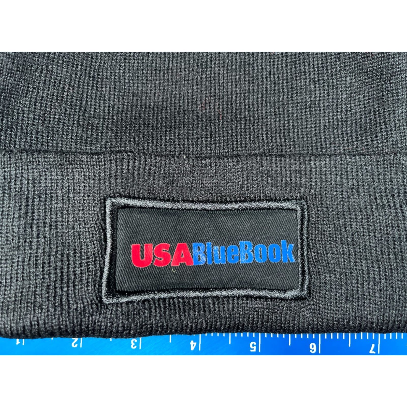 Vintage HitWear USA Black Beanie Knit Adult One Size - Hat/Cap, Embroidered Logo, 100% Polyester HitPromo, Unisex Adults, Fall/Winter, Ski Theme Size ONE SIZE - 2 Thumbnail