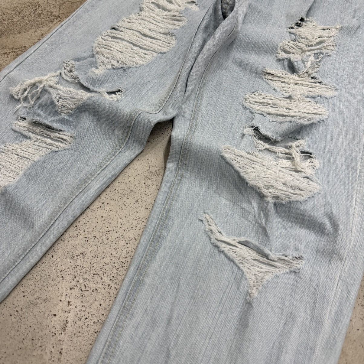 Japanese Brand Wegp Relaxed Wide Leg Distressed Design Pants Size US 28 / EU 44 - 6 Thumbnail