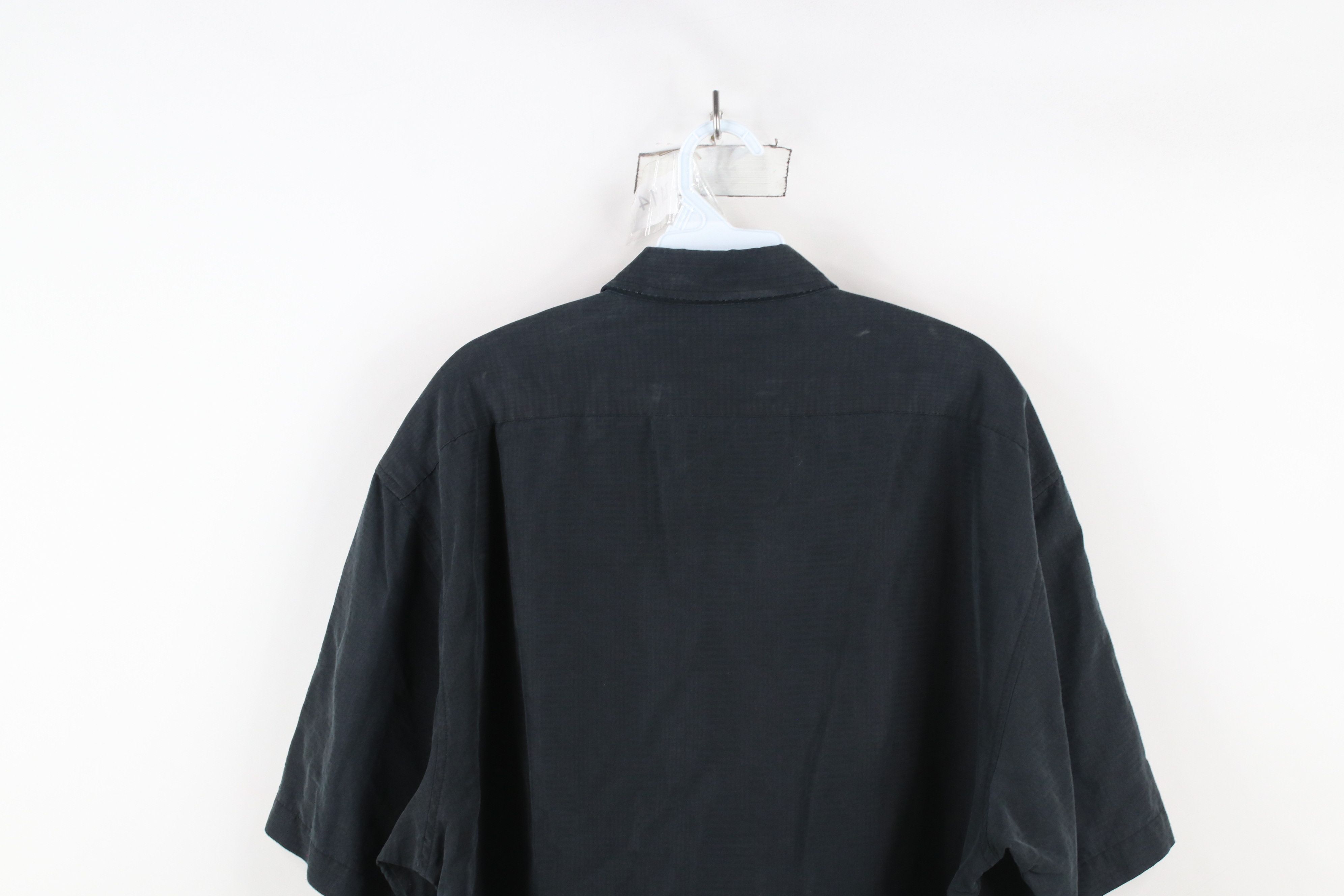 Vintage Vintage 90s Streetwear Baggy Microfiber Button Shirt Black Size US XL / EU 56 / 4 - 12 Thumbnail