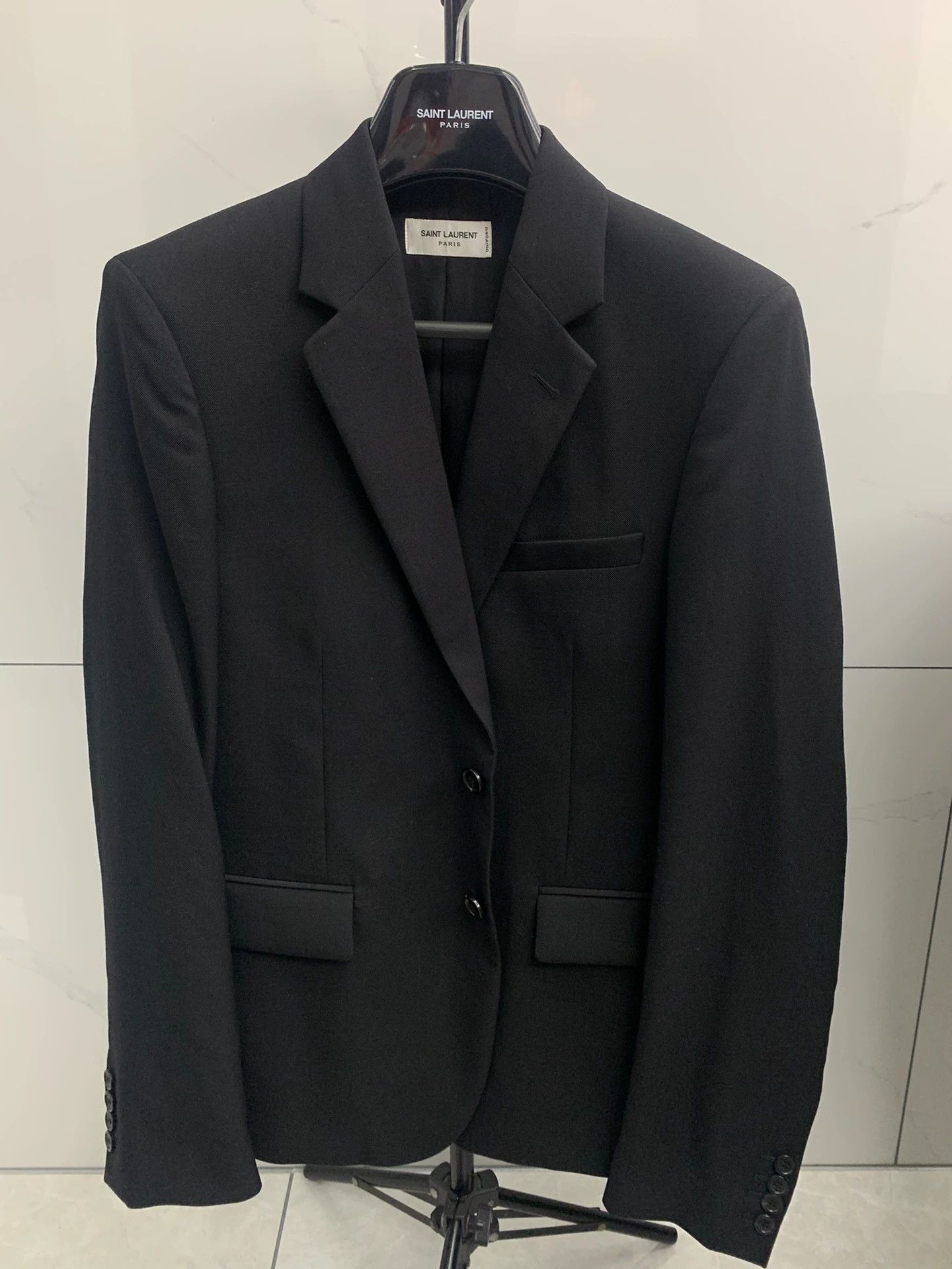 Saint Laurent Paris Saint Laurent Paris Black smoking jacket Size US M / EU 48-50 / 2 - 1 Thumbnail