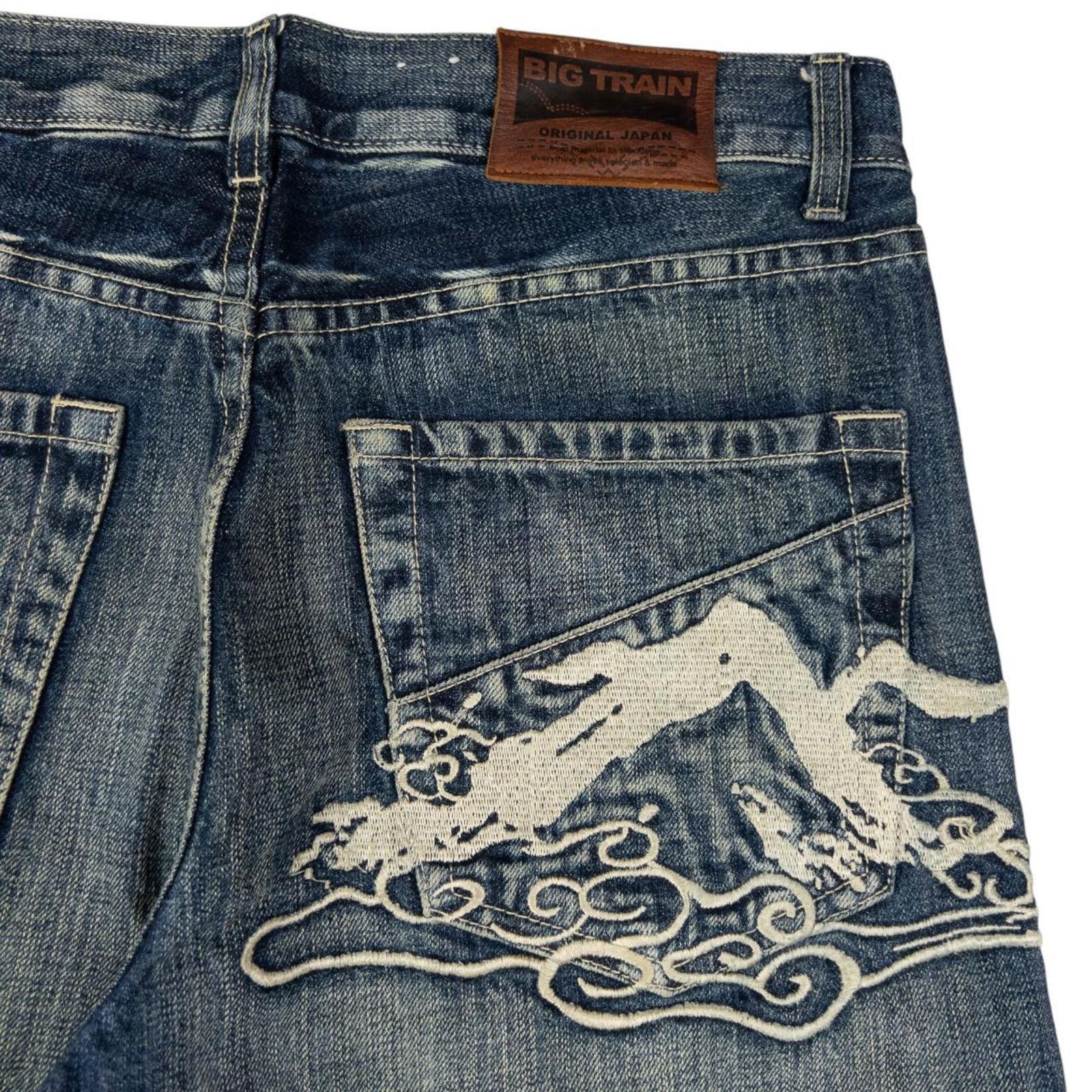Other Vintage Big Train Embroidered Japanese Denim Jeans Size W33 Size US 33 - 6 Thumbnail