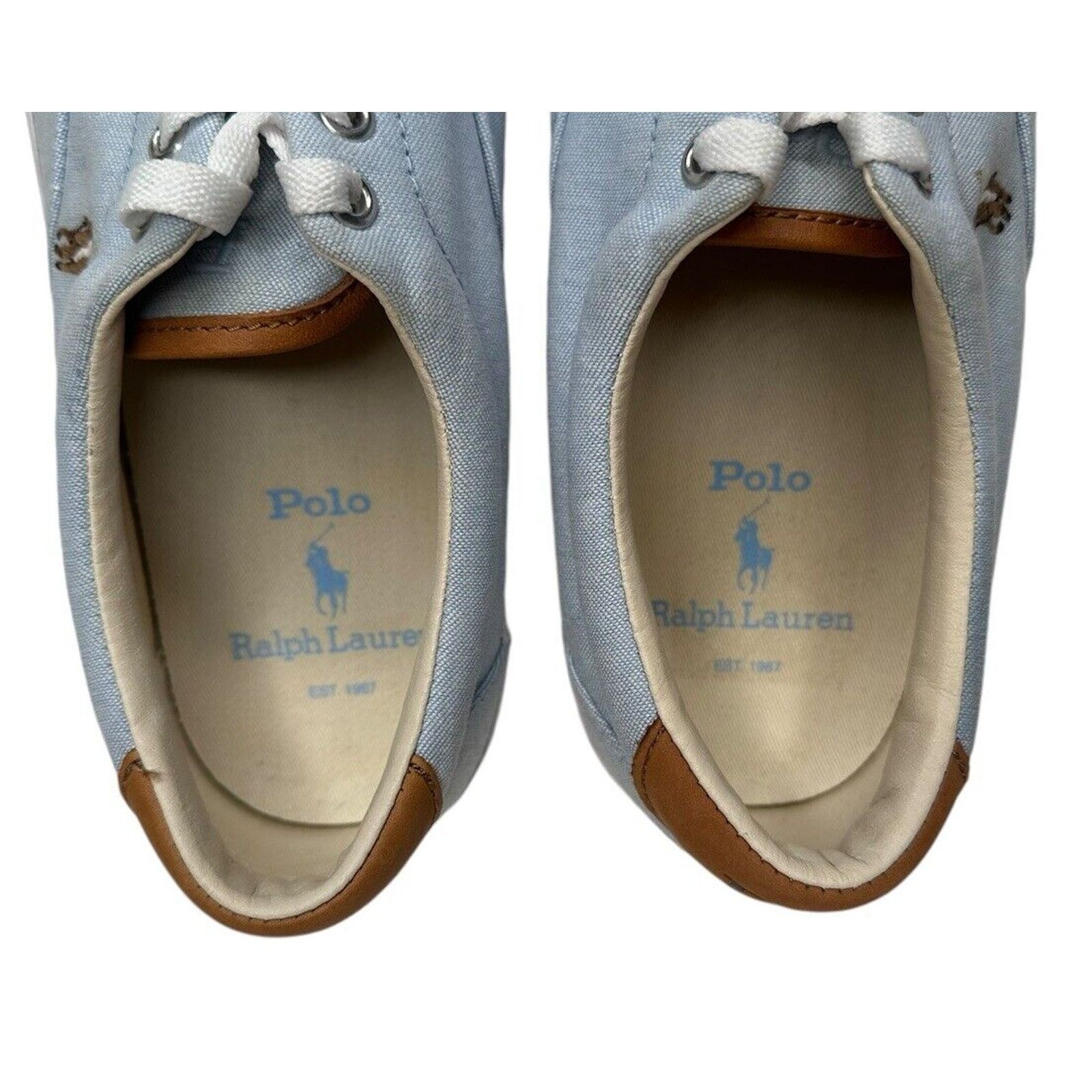 Ralph Lauren POLO RALPH LAUREN Thorton Canvas Blue Oxford Sneakers 8D Size US 8 / EU 41 - 6 Thumbnail