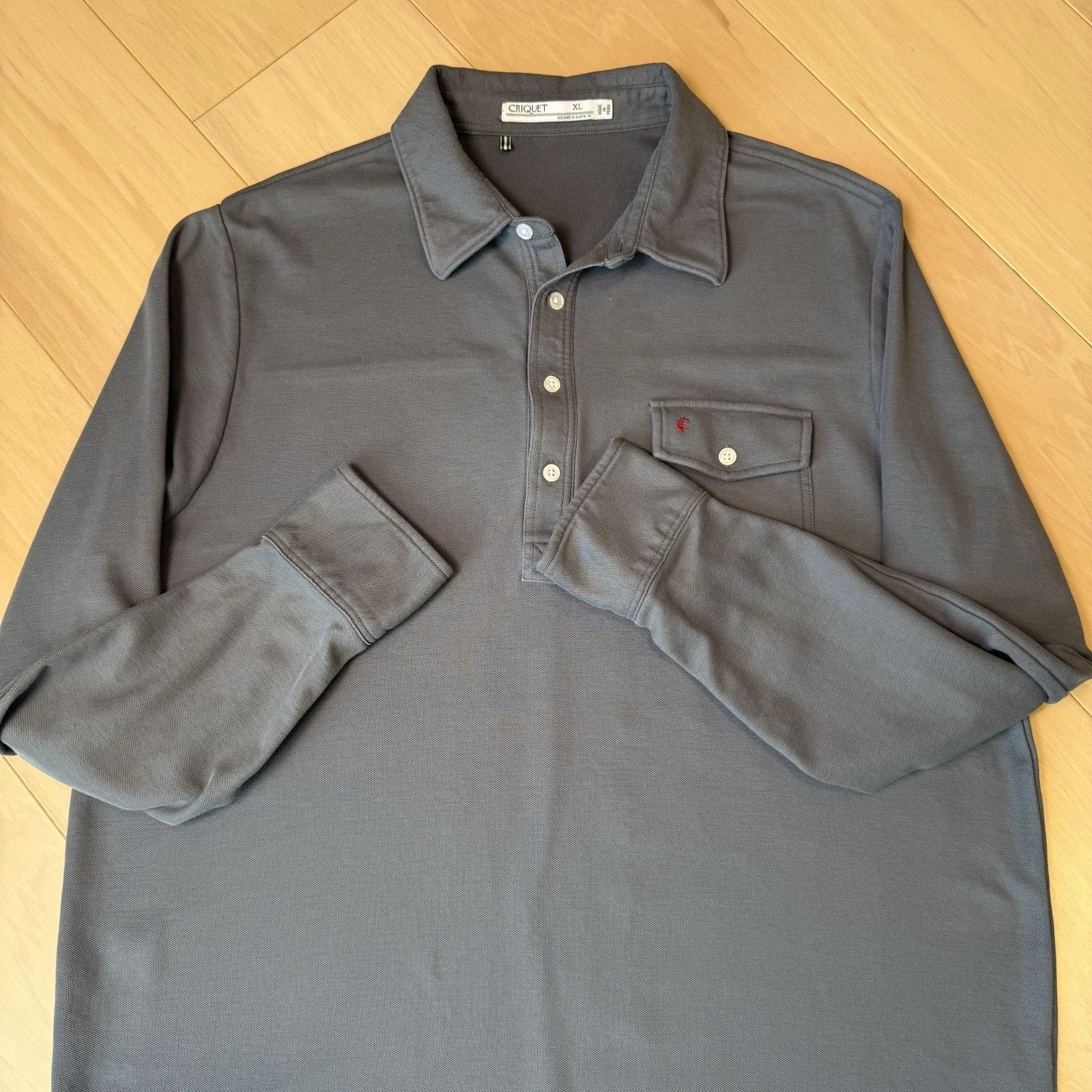 Criquet Criquet Players Shirt XL Gray Long Sleeve Pima Cotton Size US XL / EU 56 / 4 - 5 Thumbnail
