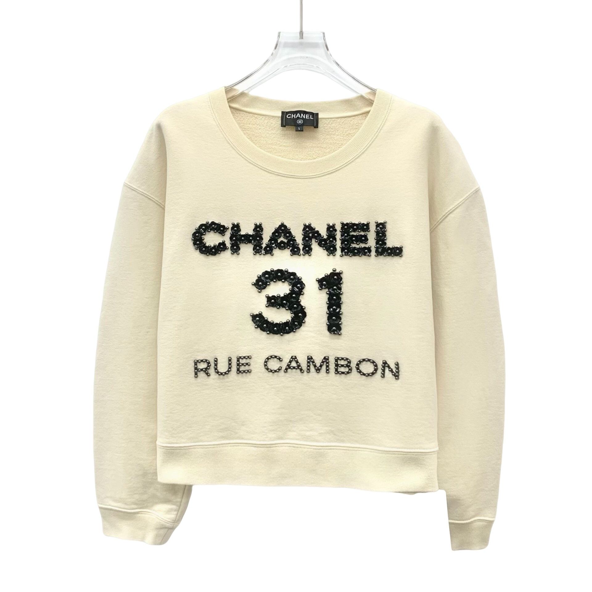 Chanel Chanel Beaded 31 Rue Cambon Sweatshirt Size L Size L / US 10 / IT 46 - 1 Thumbnail