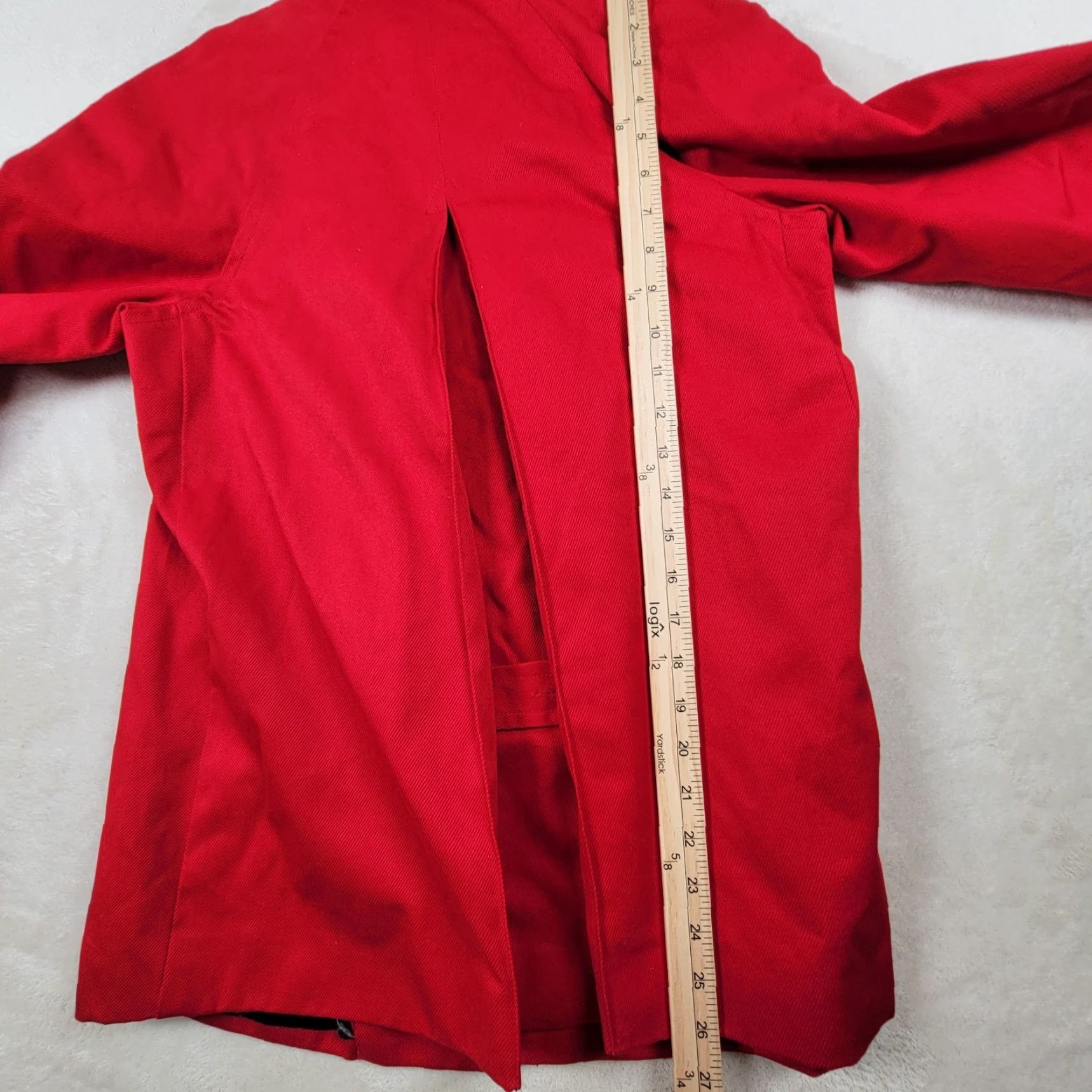 Ralph Lauren VINTAGE Lauren Ralph Lauren Womens Equestrian Red Jacket PS Petite Small Cotton Mid-Length Lightweight Full Zip Collared Pockets Boys? Size S / US 4 / IT 40 - 4 Thumbnail