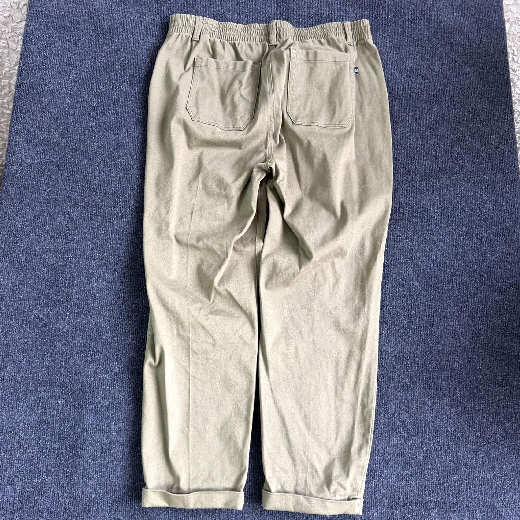 Gap VINTAGE Gap Pants Womens 12 Beige Twill Chino Straight Leg Relaxed Elastic Waist Khakis Size 34" / US 12 / IT 48 - 4 Thumbnail