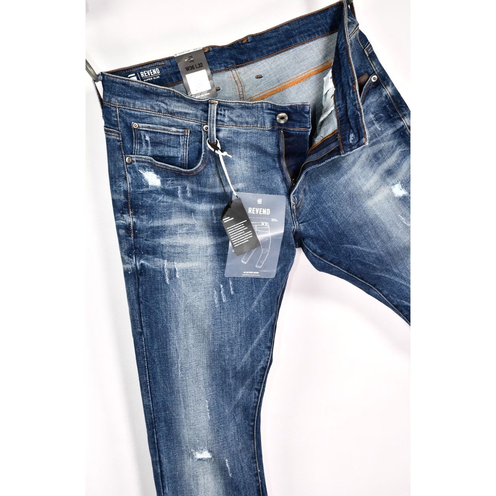 G-Star G-Star REVEND SKINNY Jeans Main Selling Point CATEGORY: Jeans | Size: W36/L32 | Color: Blue | 5-Pocket Design | Inseam 32 | Inseam 31.5" Size US 36 / EU 52 - 2 Thumbnail