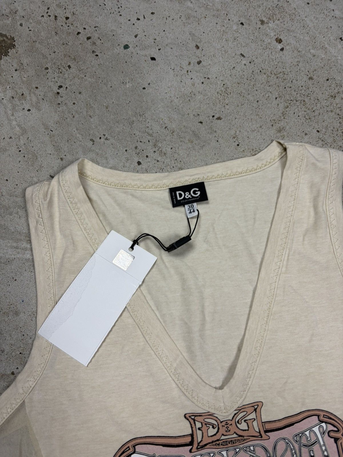Dolce & Gabbana Vintage 2000s Dolce & Gabbana Freedom Tank Top T Shirt Mesh Size M / US 6-8 / IT 42-44 - 6 Thumbnail