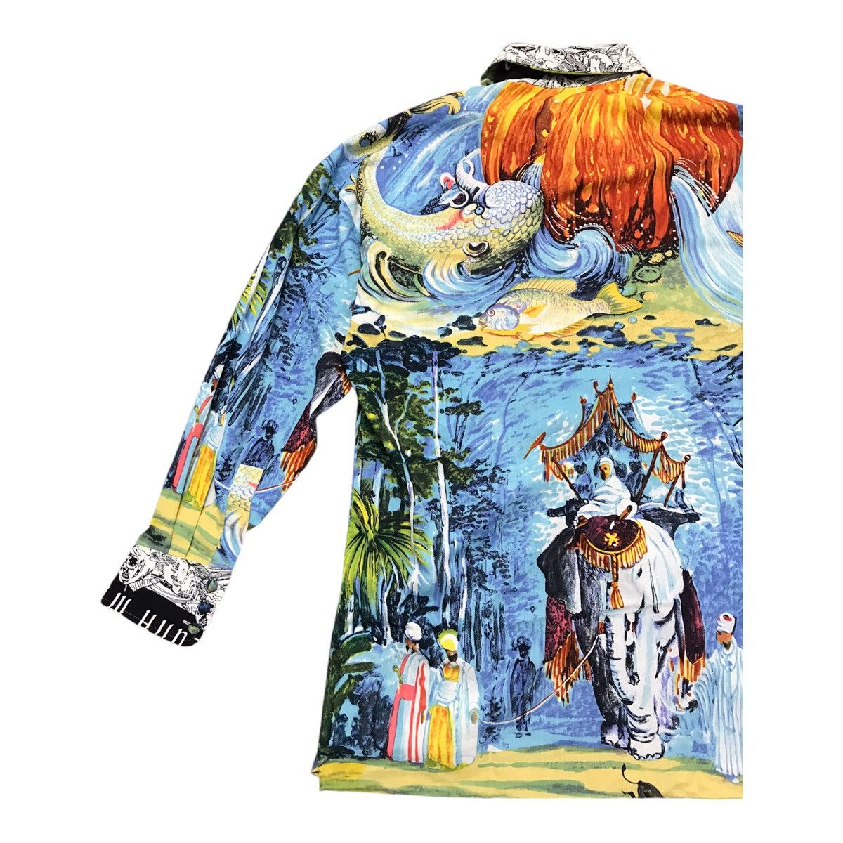 Art Comes First × La Martina 90s Luna Martino Full Print Fish And Man Button Shirt Size US M / EU 48-50 / 2 - 6 Thumbnail