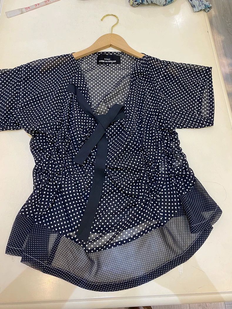 Comme des Garcons Comme Des Garcons Drift band polka dot short sleeved shirt Size S / US 4 / IT 40 - 2 Thumbnail