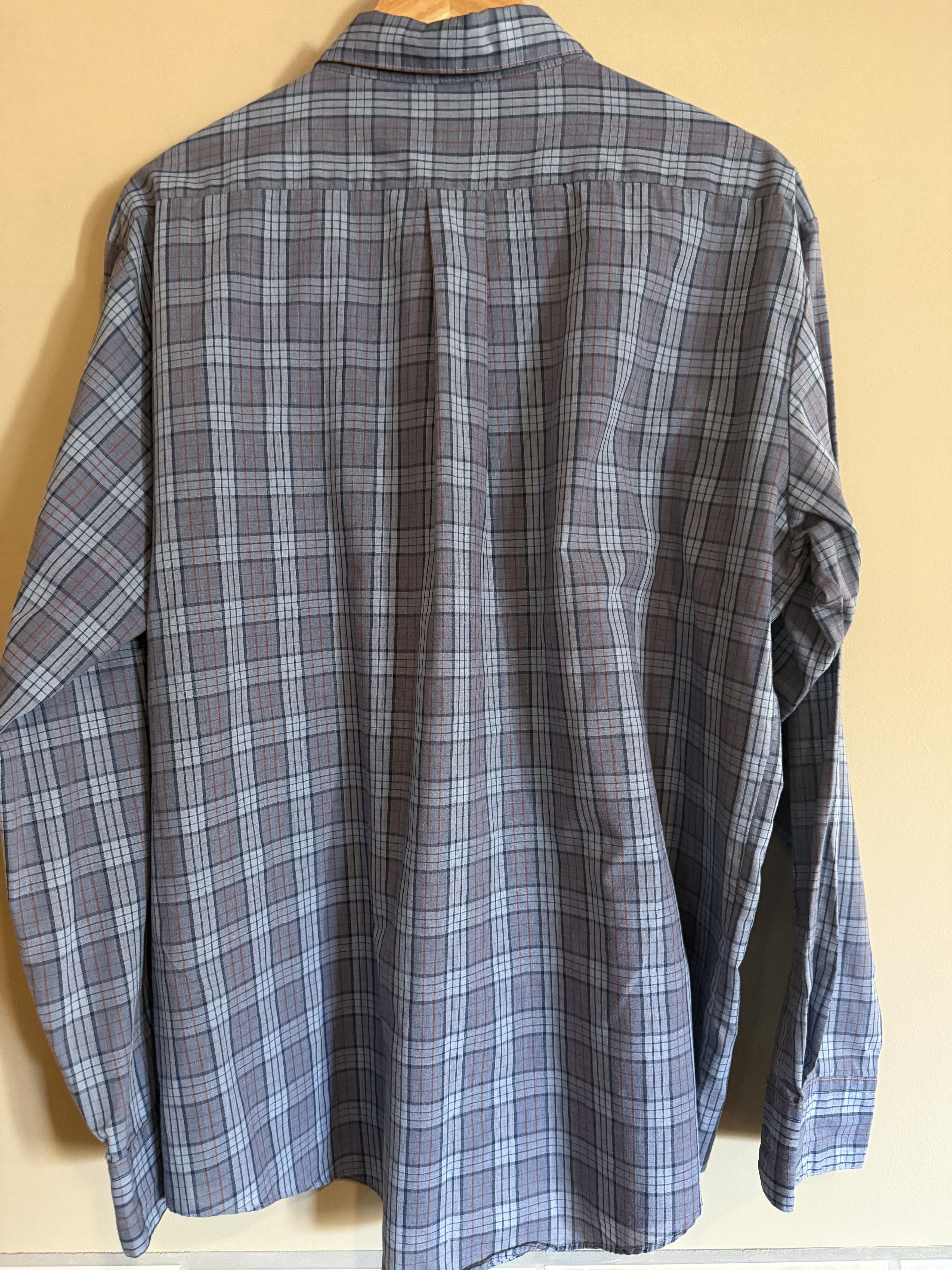 Other Lion's Den Blue Plaid L/S Shirt, Men's Large Size US L / EU 52-54 / 3 - 3 Thumbnail