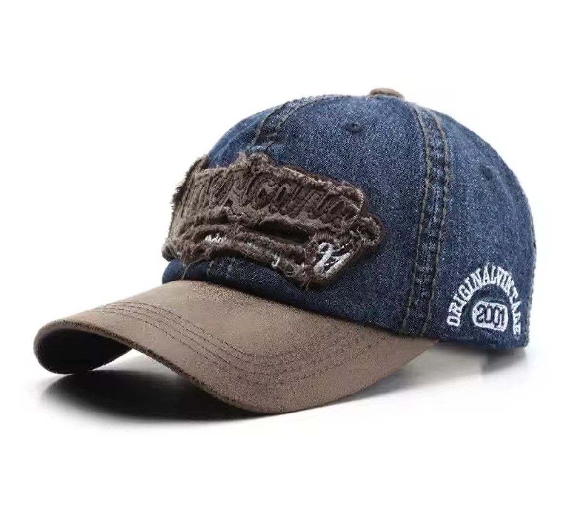 Japanese Brand Embroidery Denim Baseball Cap Size ONE SIZE - 1 Thumbnail