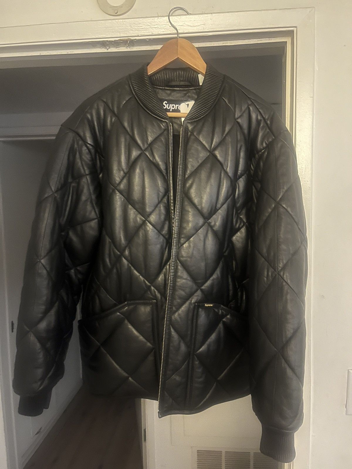 image of Supreme Leather in Black, Men's (Size XL)