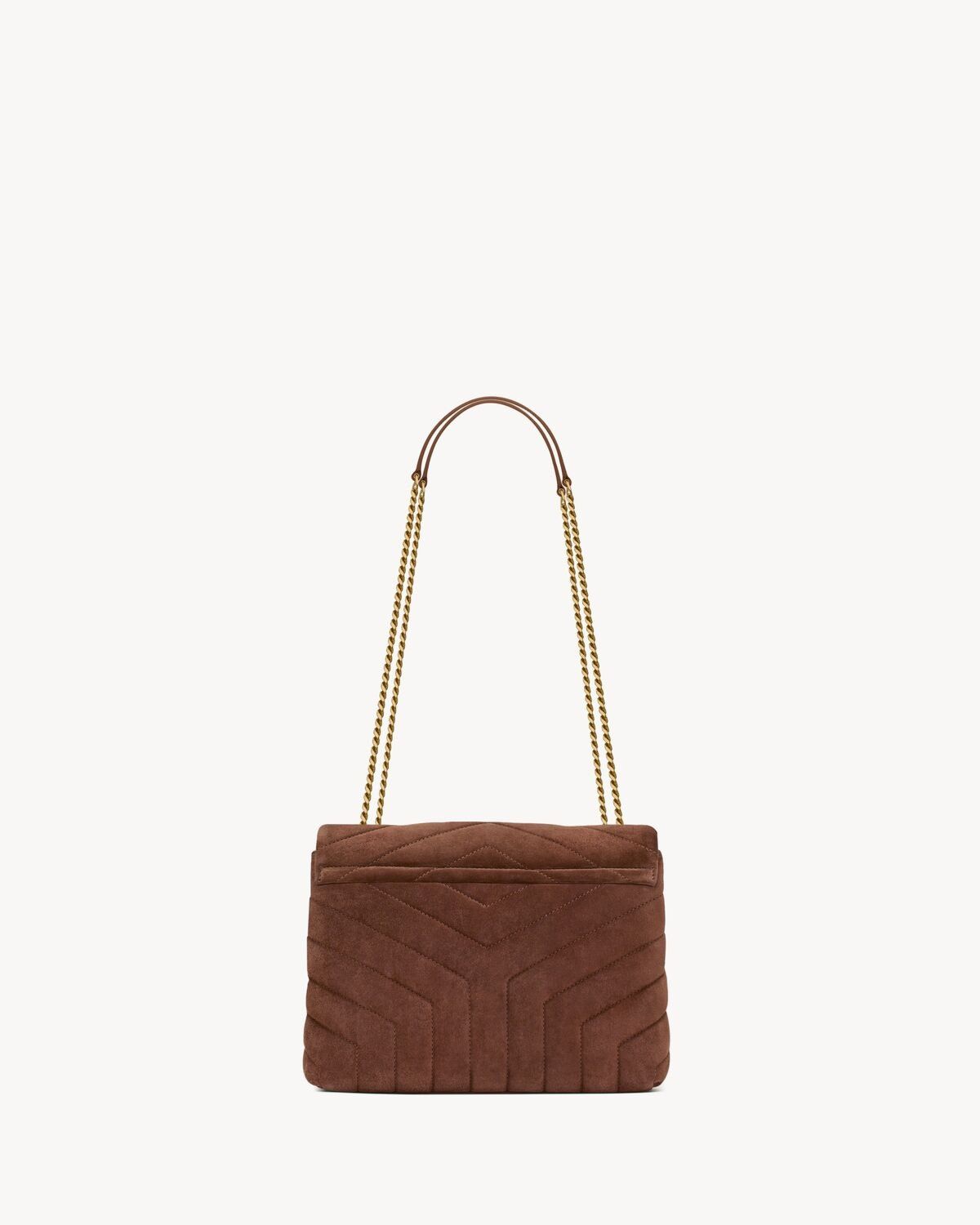 Saint Laurent Paris o1loc1c0225 Size: OS / Loulou Small Quilted Suede Bag Brown Size ONE SIZE - 3 Thumbnail