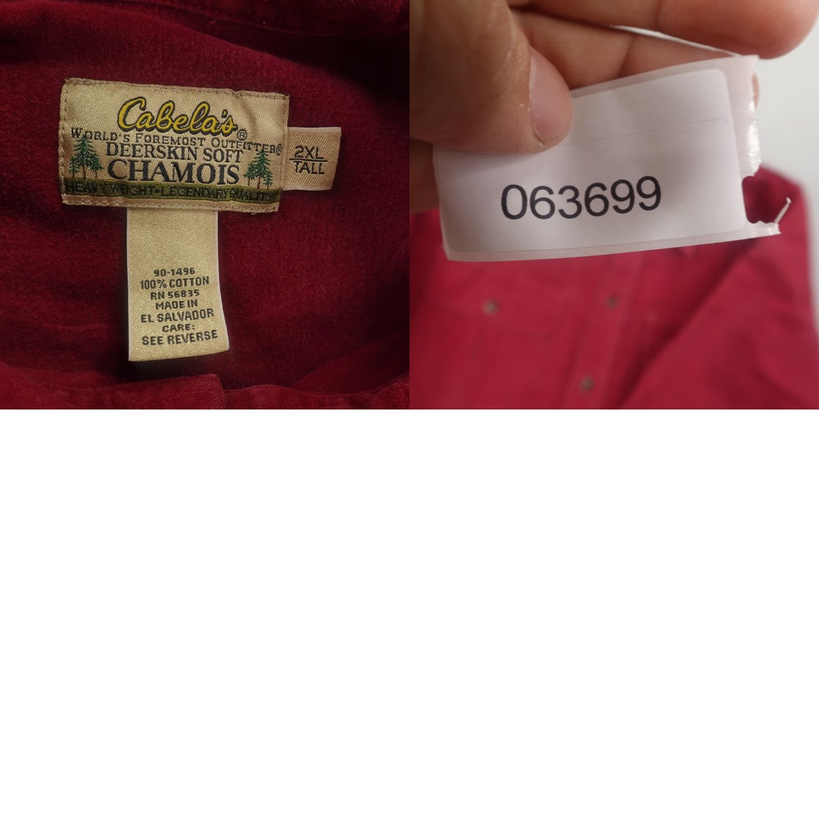 Vintage Cabela's Shirt Mens 2XL Tall Red Heavyweight Chamois Button-Up Long Sleeve Work Shirt Mens 2XL Tall Red Heavyweight Chamois Button-Up Long Sleeve Work Size US XXL / EU 58 / 5 - 8 Thumbnail