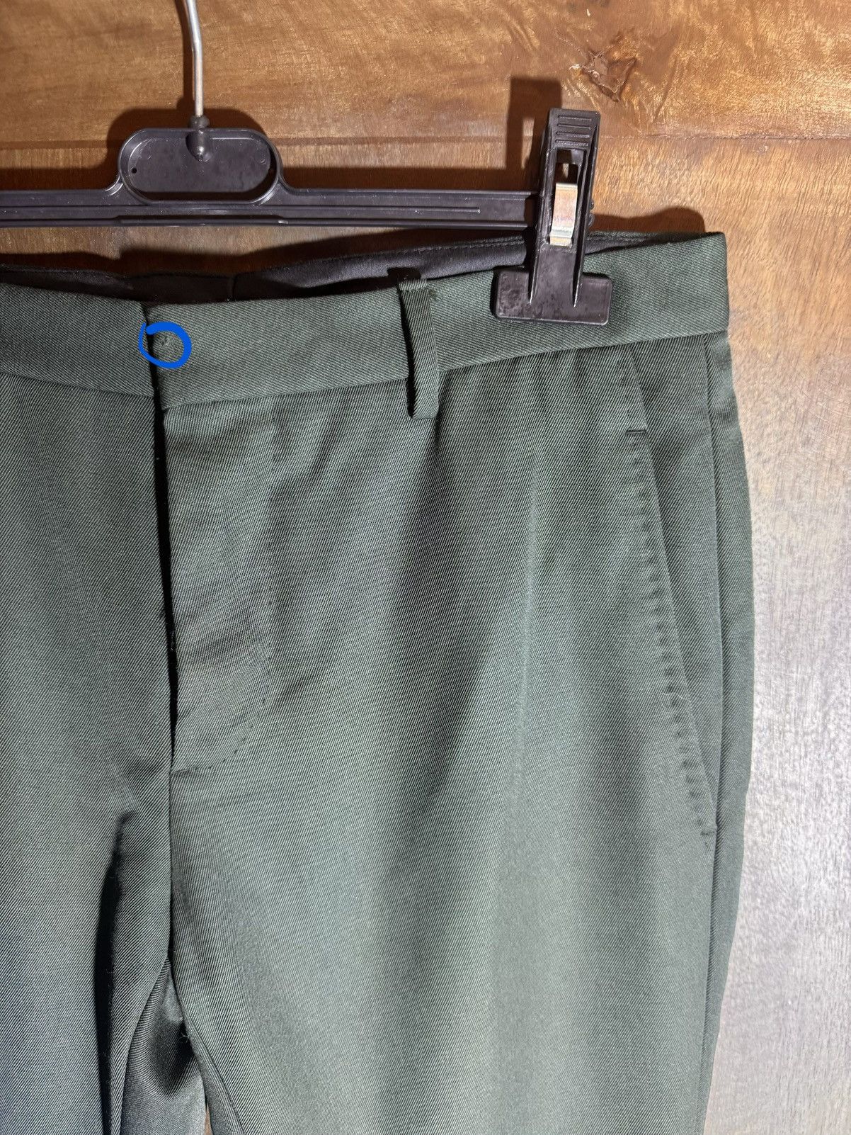 Valentino valentino dark green wool cropped slim pants xs 44 men Size US 28 / EU 44 - 10 Thumbnail