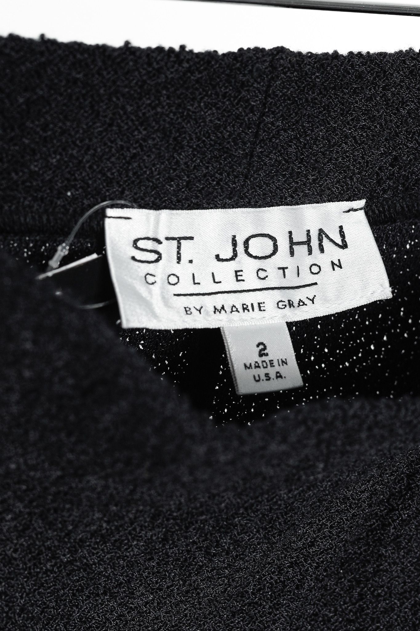 St. John St. John Fringe Hem Black Knit Skirt Size 26" / US 2 / IT 38 - 5 Thumbnail