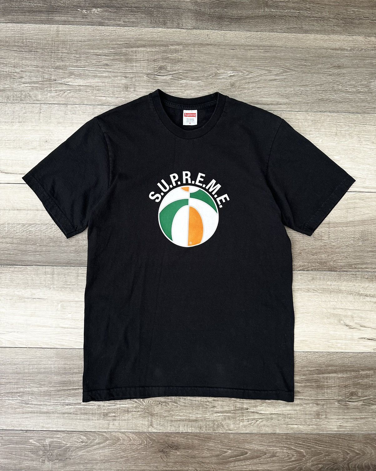 image of Supreme League Tee Black Ss23 Small S Beach Ball Ss23, Men's