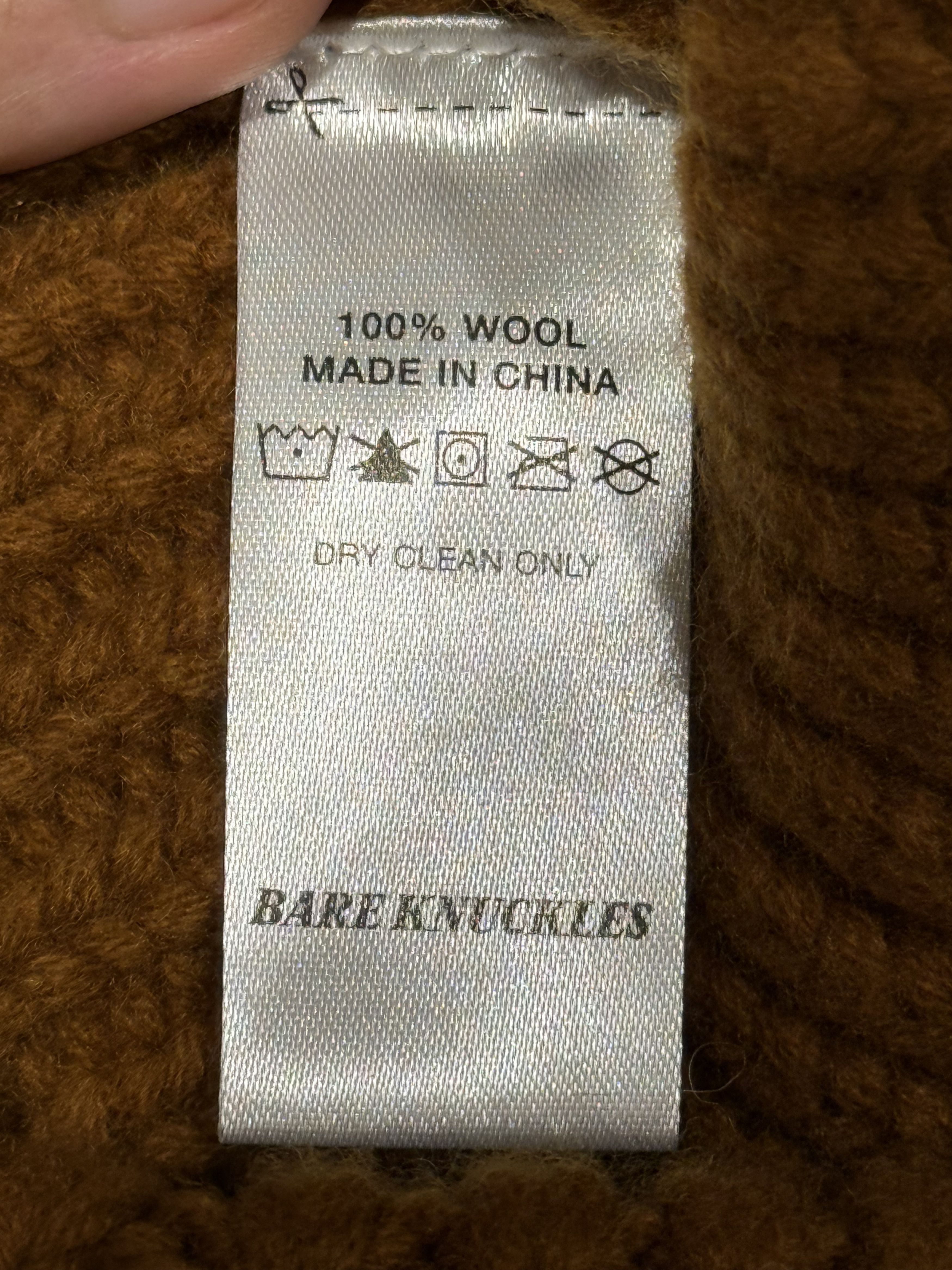 Bare Knuckles 💚 Bare Knuckles Striped 100% Wool Beanie Brown NEW Size ONE SIZE - 6 Thumbnail