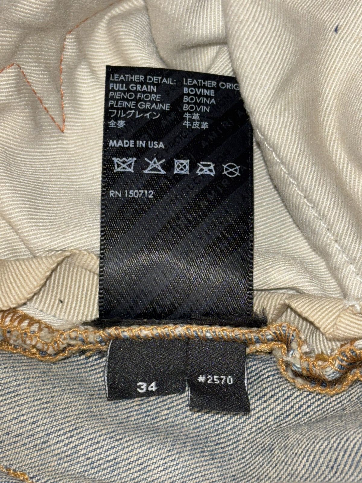 Amiri Amiri X Chemist Collaboration Slim Fit Leather Stars Patch Size US 34 / EU 50 - 6 Thumbnail