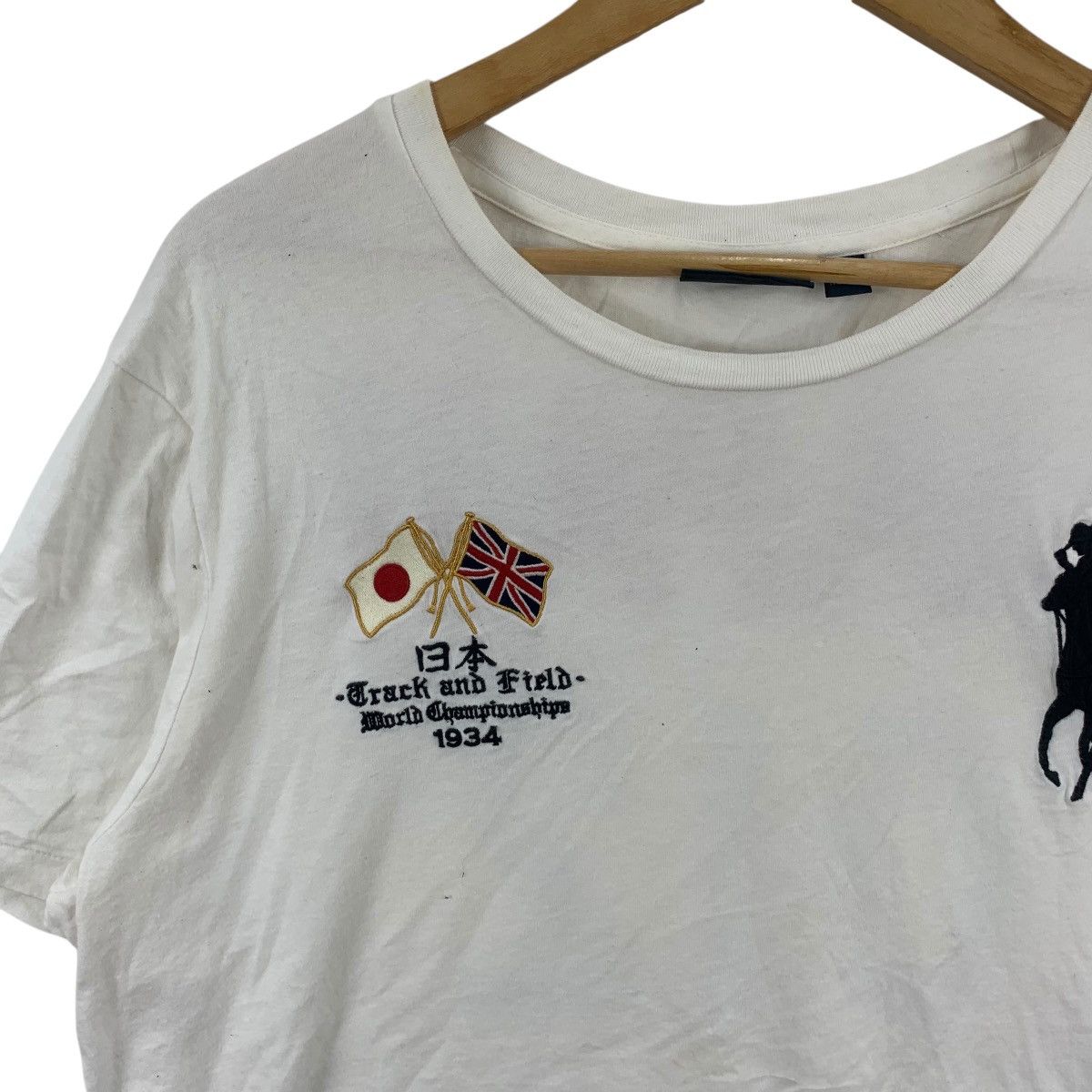Polo Ralph Lauren Vintage POLO RALPH LAUREN Track & Field Japan Pony Tee Shirt Size US XXL / EU 58 / 5 - 6 Thumbnail