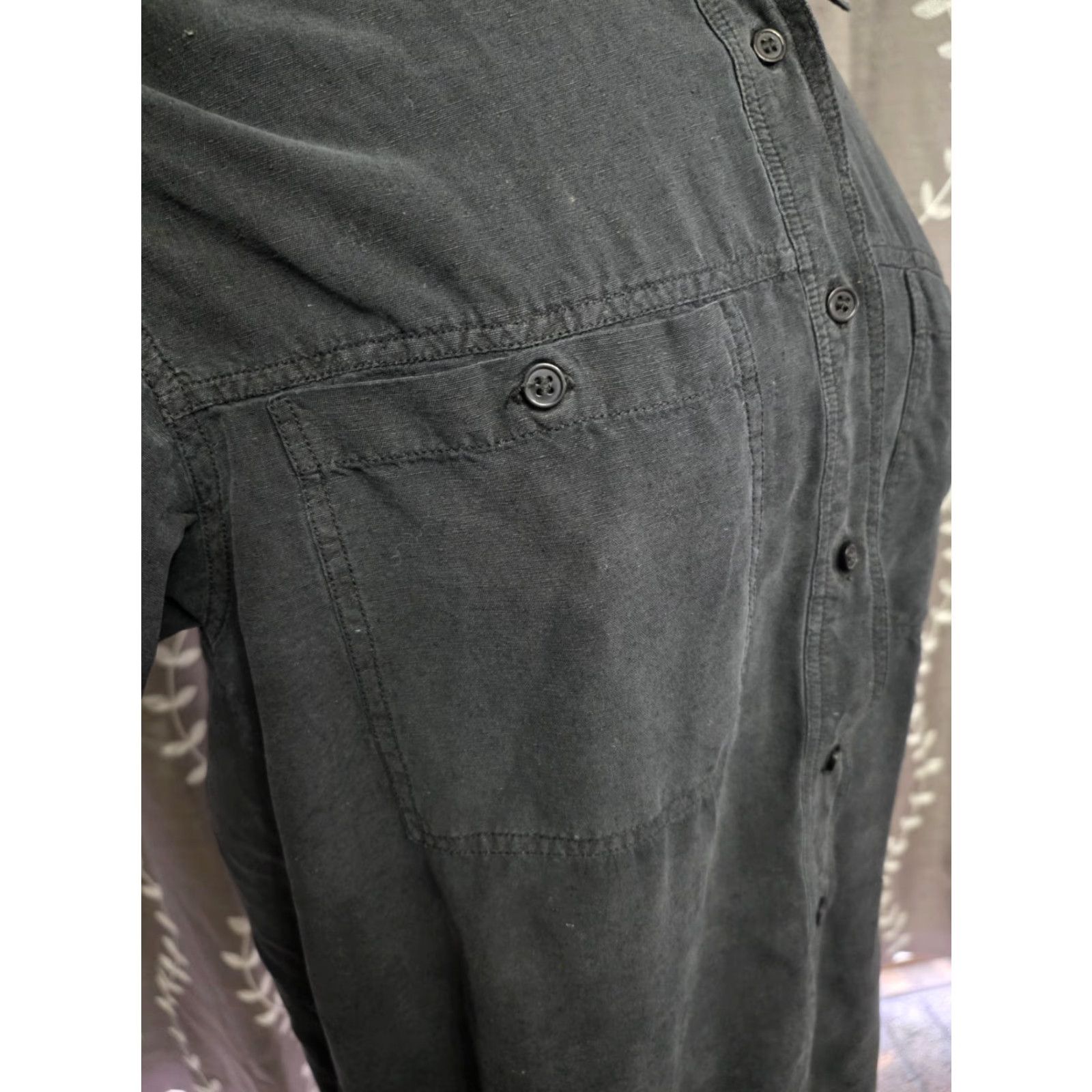 Vintage VINTAGE Get Dressed Los Angeles Black 100% Silk Button Up Shirt Women's Small Size S / US 4 / IT 40 - 4 Thumbnail