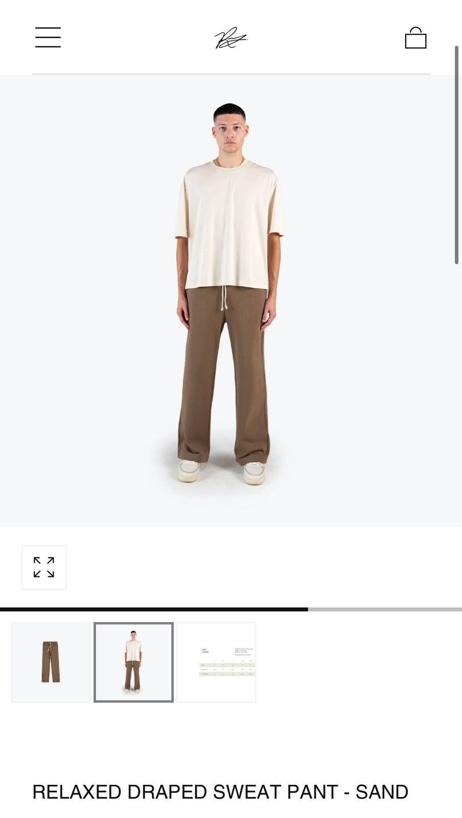 Richie Le Collection Richie Lee Draped Sweatpants - Sand Size US 36 / EU 52 - 14 Thumbnail