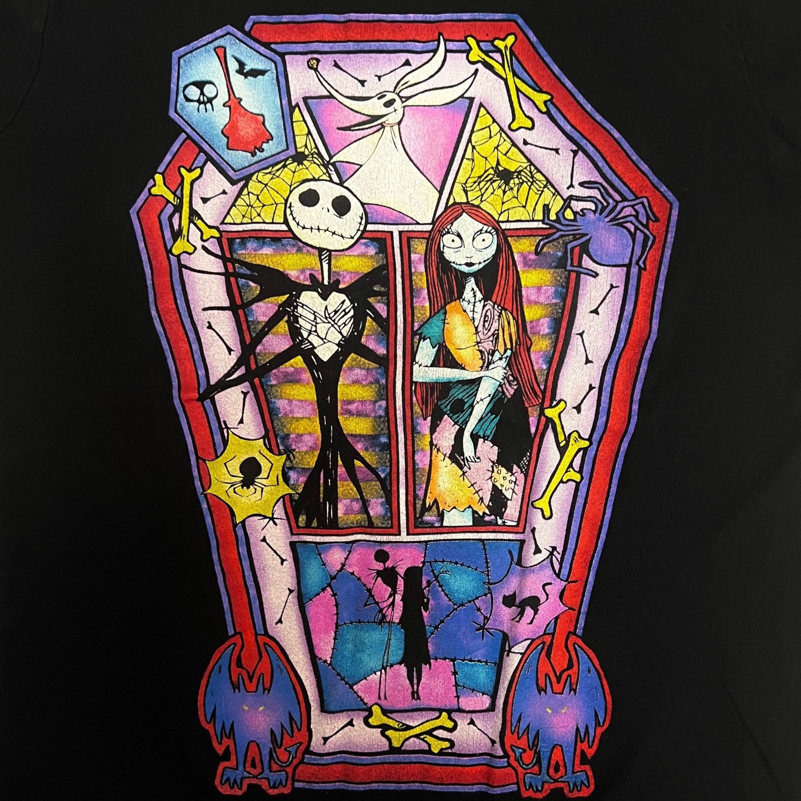 Disney The Nightmare Before Christmas Jack & Sally Coffin T-Shirt Size XS / US 0-2 / IT 36-38 - 2 Thumbnail