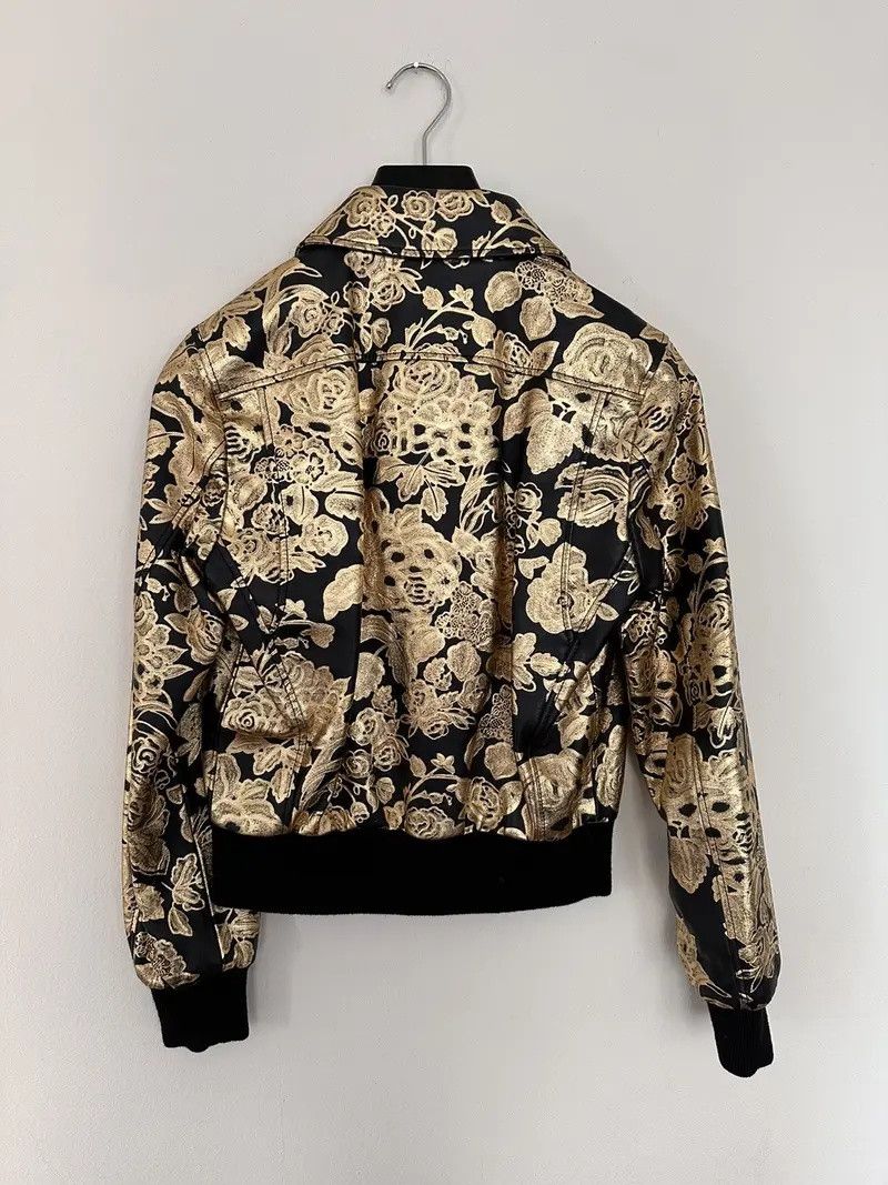 Celine × Hedi Slimane Celine Gold floral leather jacket runway Size US S / EU 44-46 / 1 - 2 Thumbnail